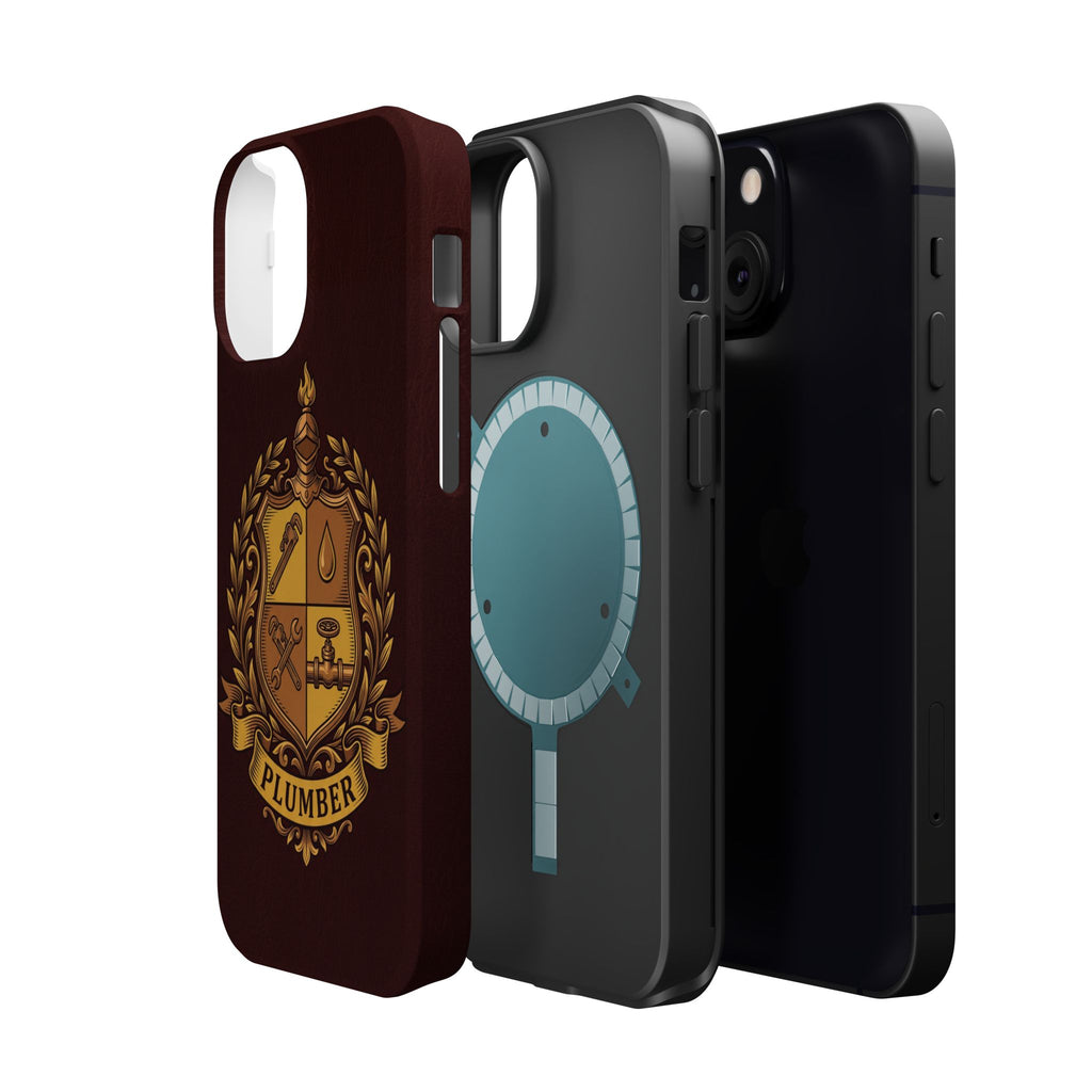 Plumber Crest Phone Case — Heraldic Shield Wireless Charging Cover