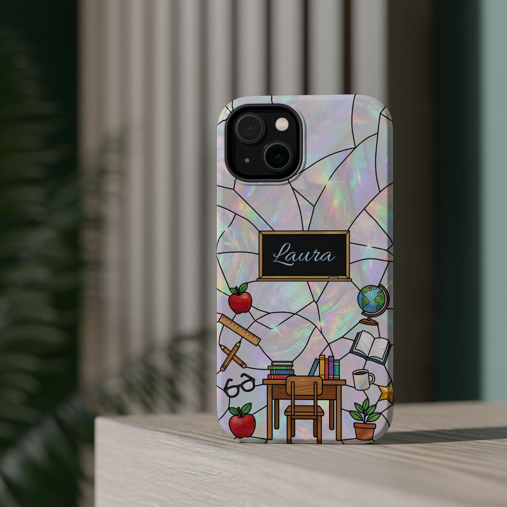 Personalized Teacher Phone Case — Impact-Resistant Wireless Charging Cover