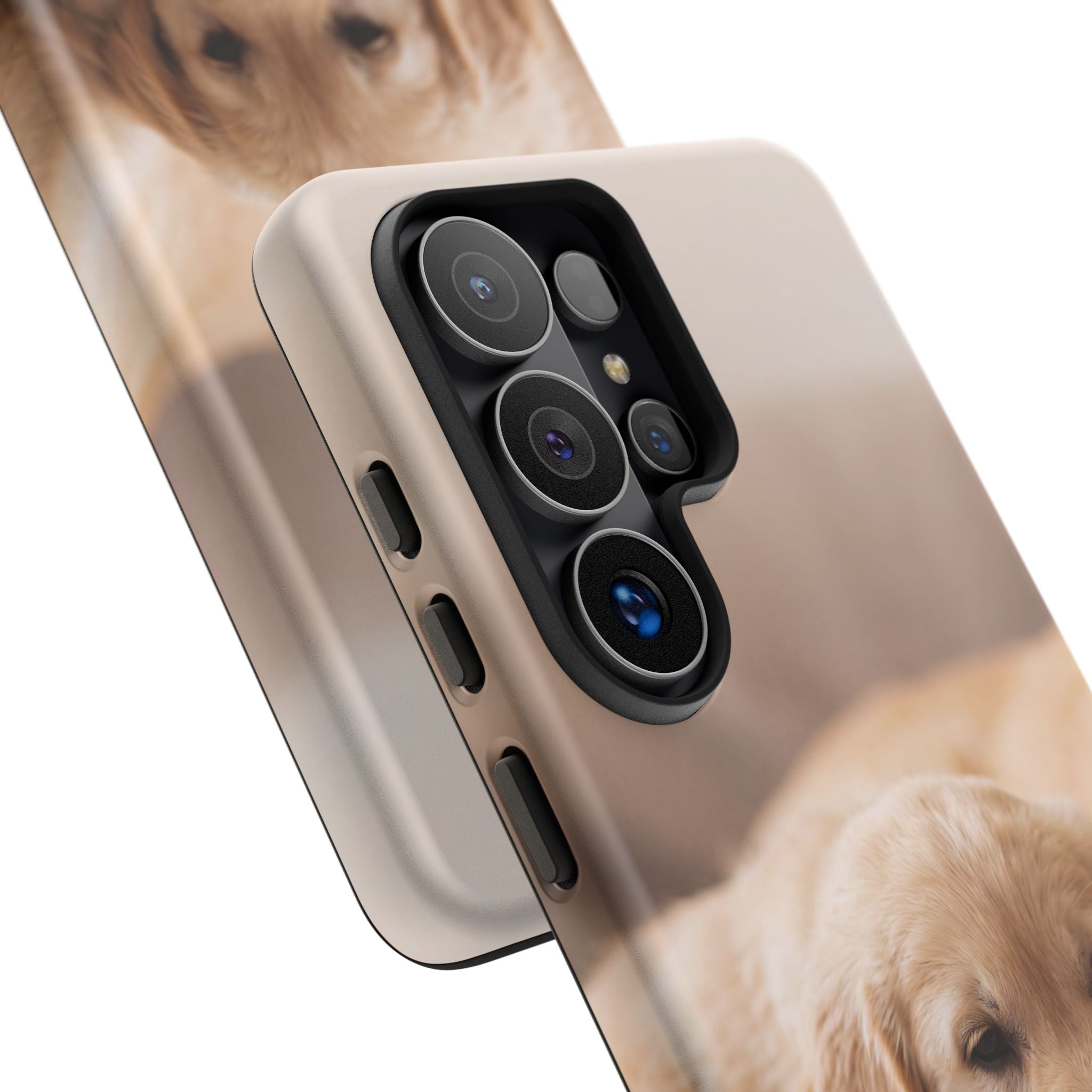 Sleepy Golden Retriever Puppy Phone Case | Cozy Cuddly Puppy Portrait | Samsung & iPhone