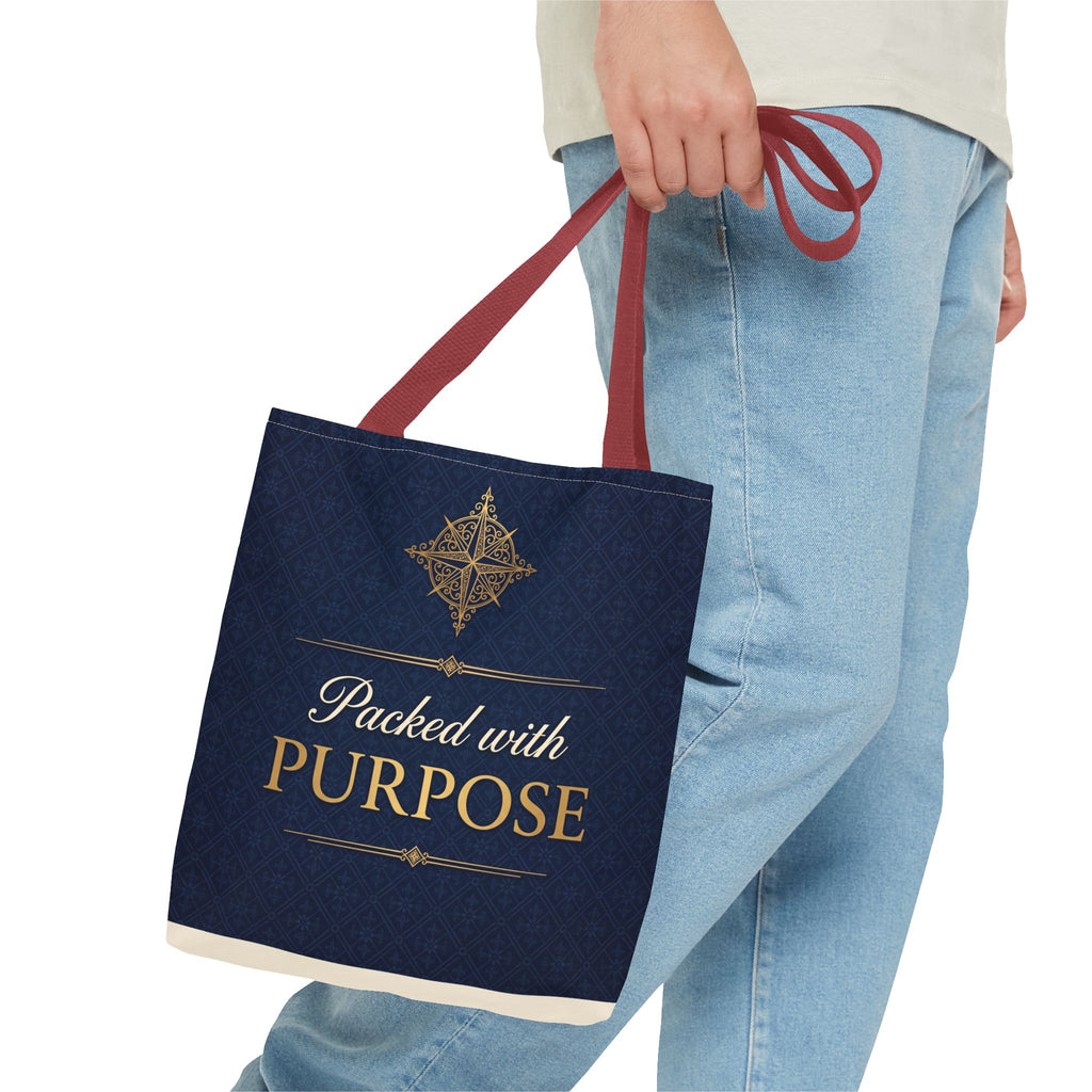 Packed with Purpose Tote | Inspirational Nurse Gift Tote Bag | Healthcare Worker Appreciation Gift | Premium Polyester Carry-All