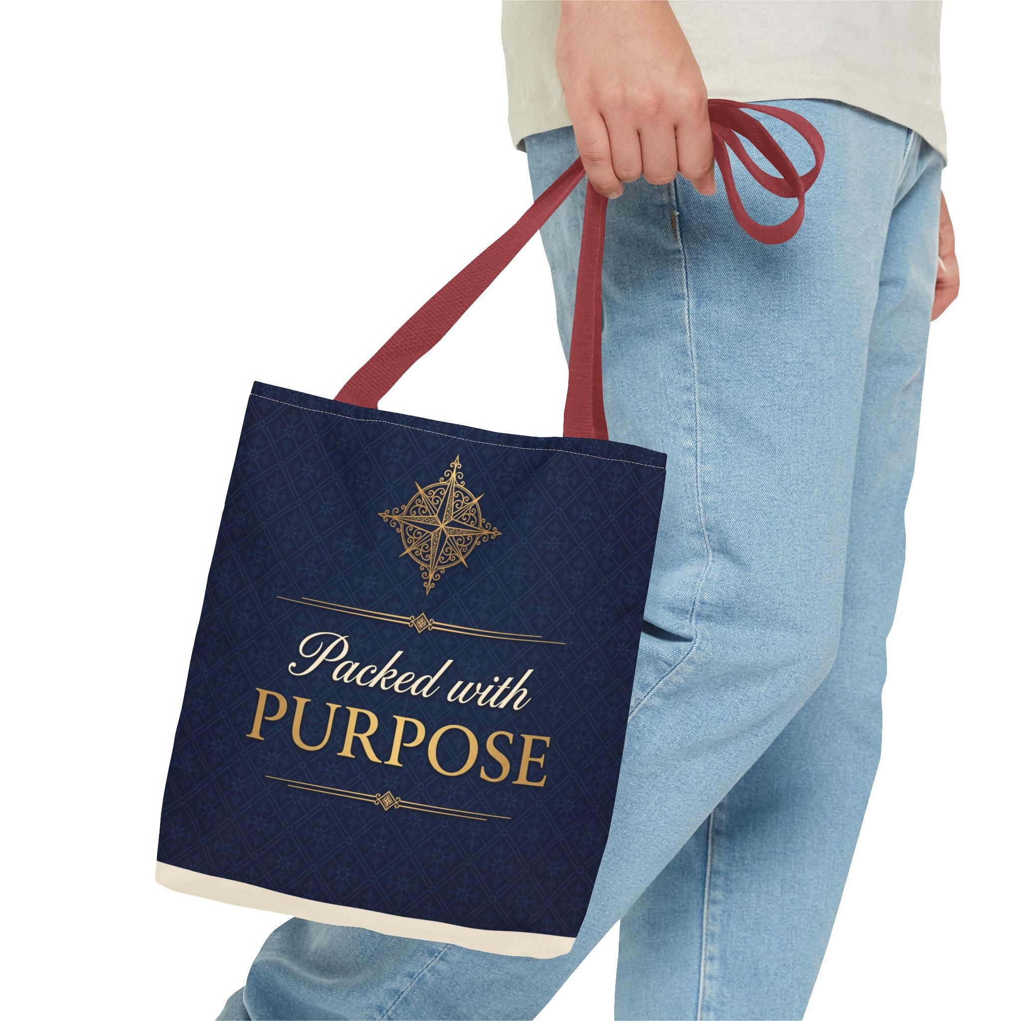 Packed with Purpose Tote | Inspirational Nurse Gift Tote Bag | Healthcare Worker Appreciation Gift | Premium Polyester Carry-All