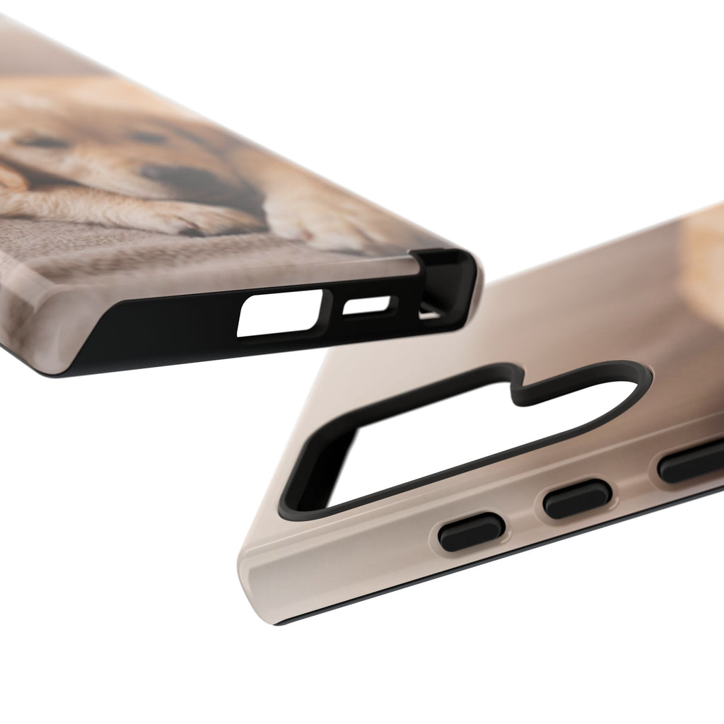 Sleepy Golden Retriever Puppy Phone Case | Cozy Cuddly Puppy Portrait | Samsung & iPhone