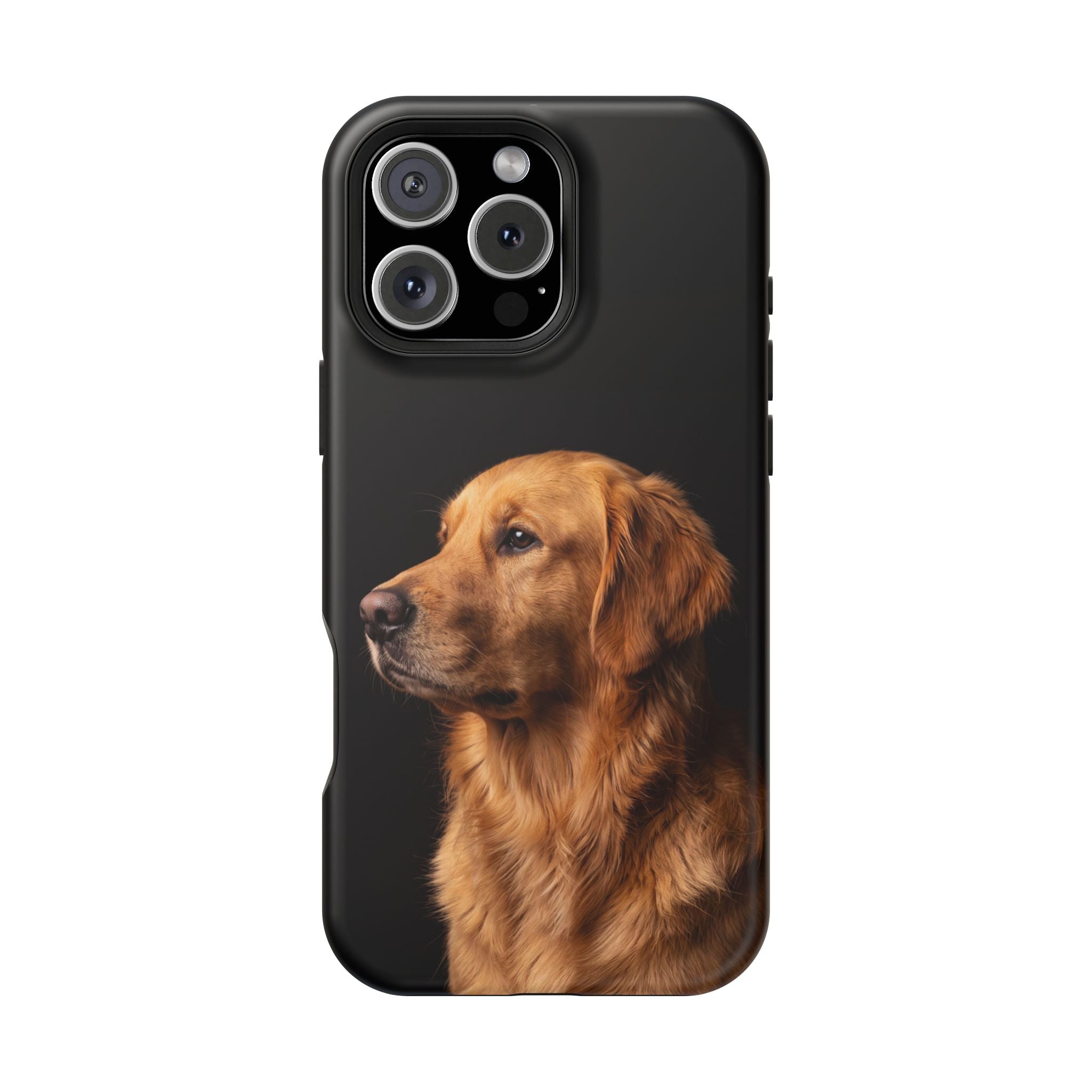 Golden Retriever Portrait Phone Case — Impact-Resistant Wireless Charging Cover