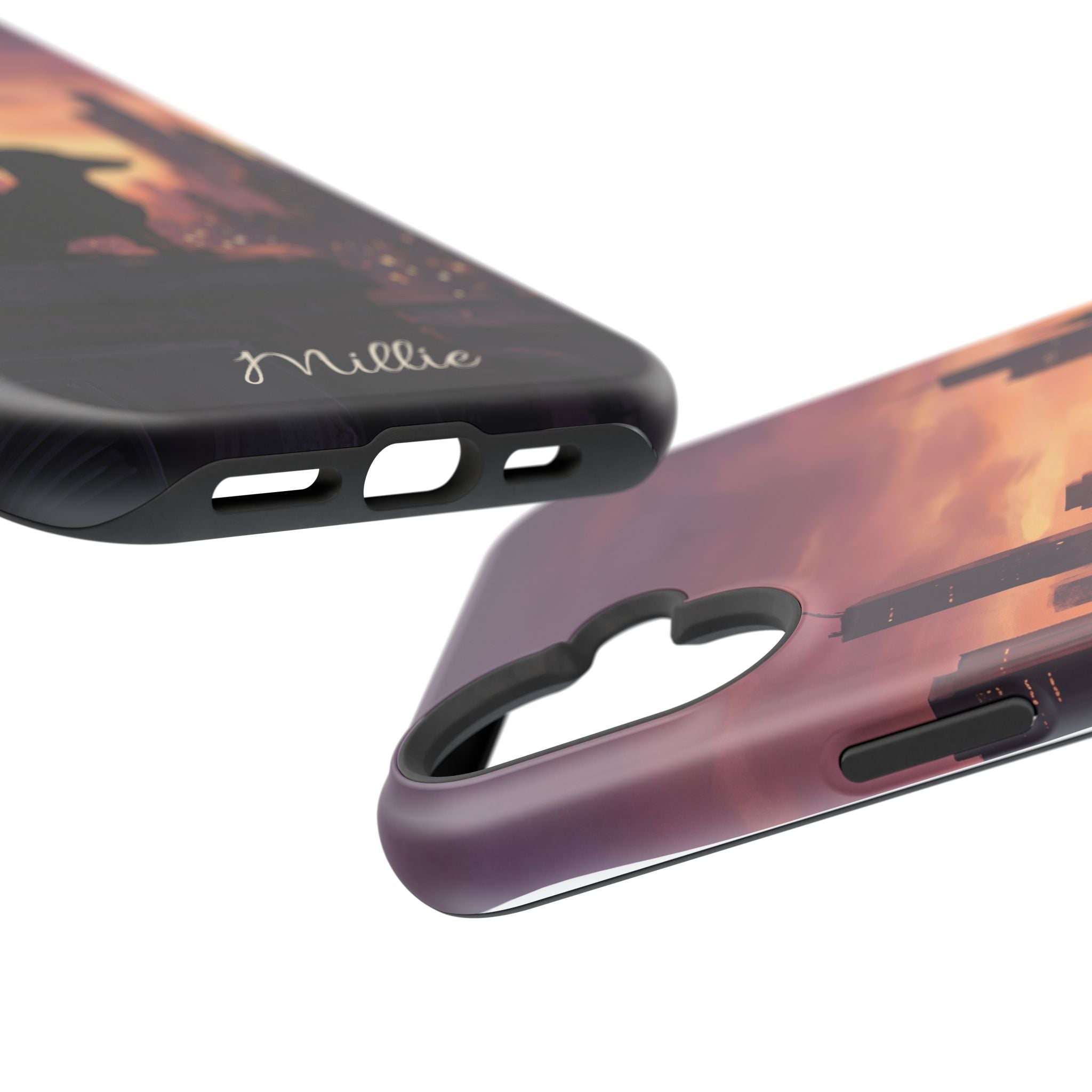 Personalized Dachshund City Skyline Phone Case — Wireless Charging Cover