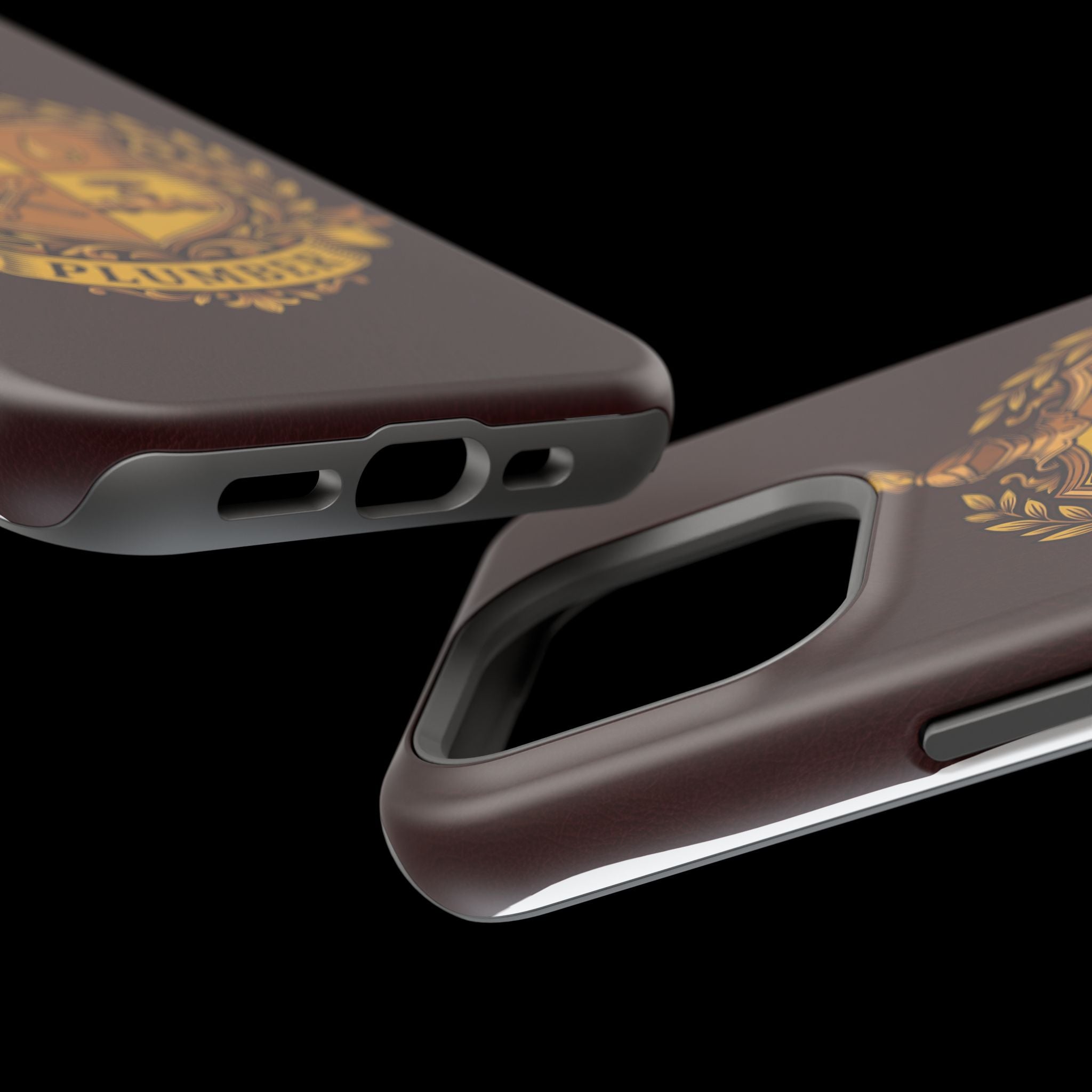 Plumber Crest Phone Case — Heraldic Shield Wireless Charging Cover