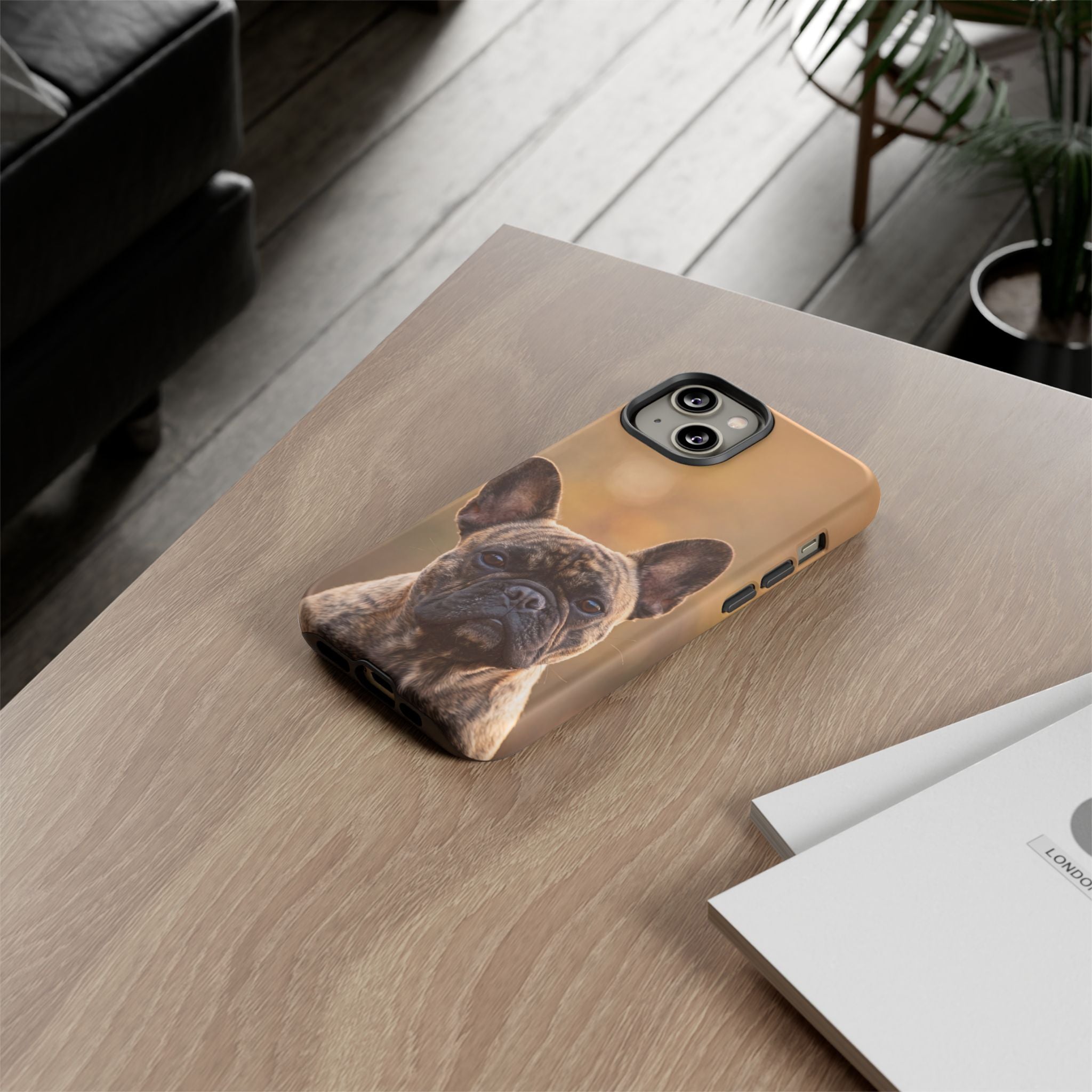 French Bulldog Portrait Phone Case | Realistic Brindle Frenchie Photo Case | iPhone & Samsung