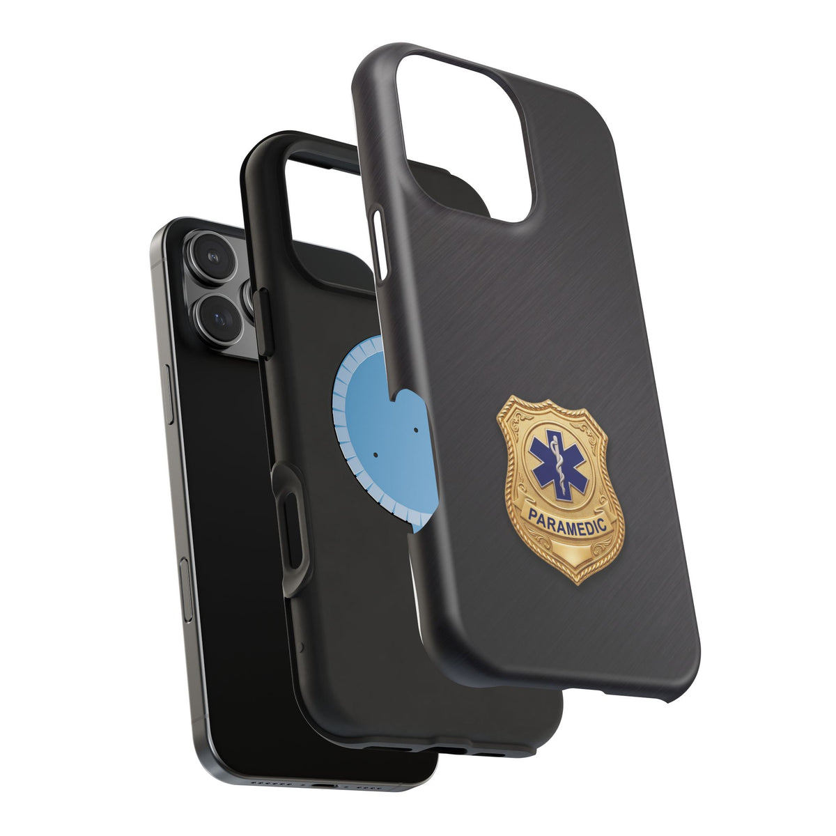Gold Paramedic Badge Phone Case — Magnetic Wireless Charging Cover