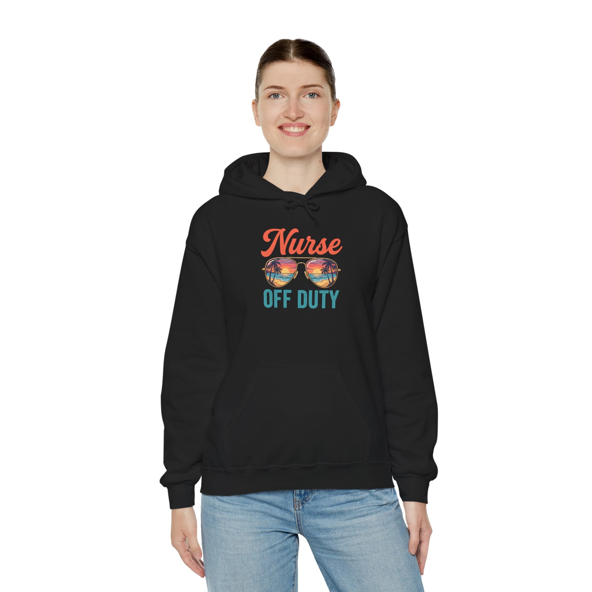 Nurse Off Duty Hoodie — Beach Vacation Nurse Graphic Pullover