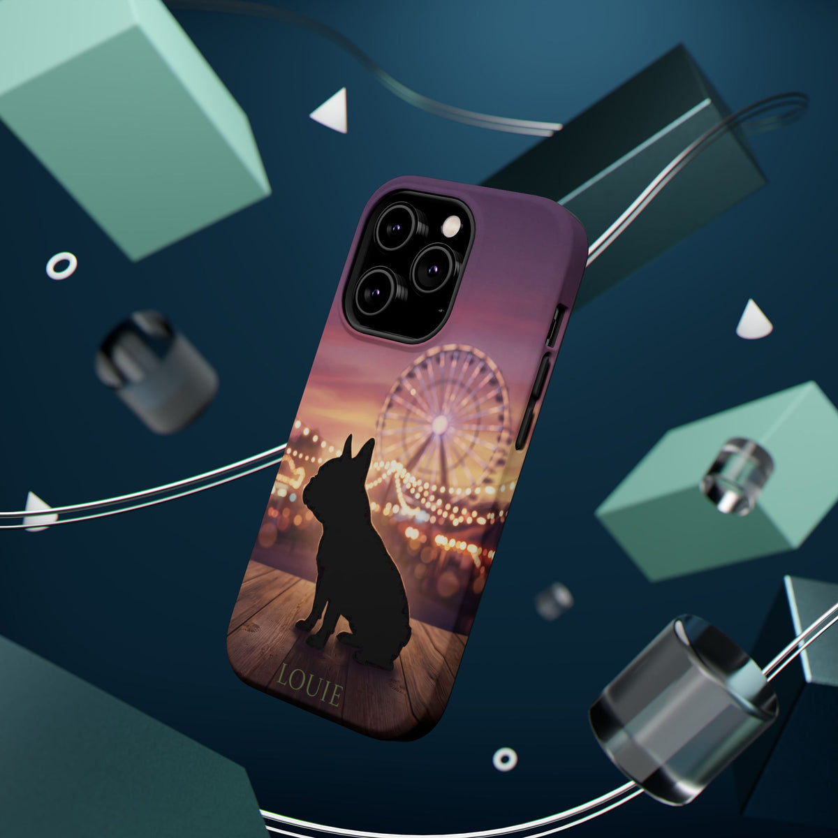 Personalized French Bulldog Carnival Nights Phone Case — Wireless Charging Cover