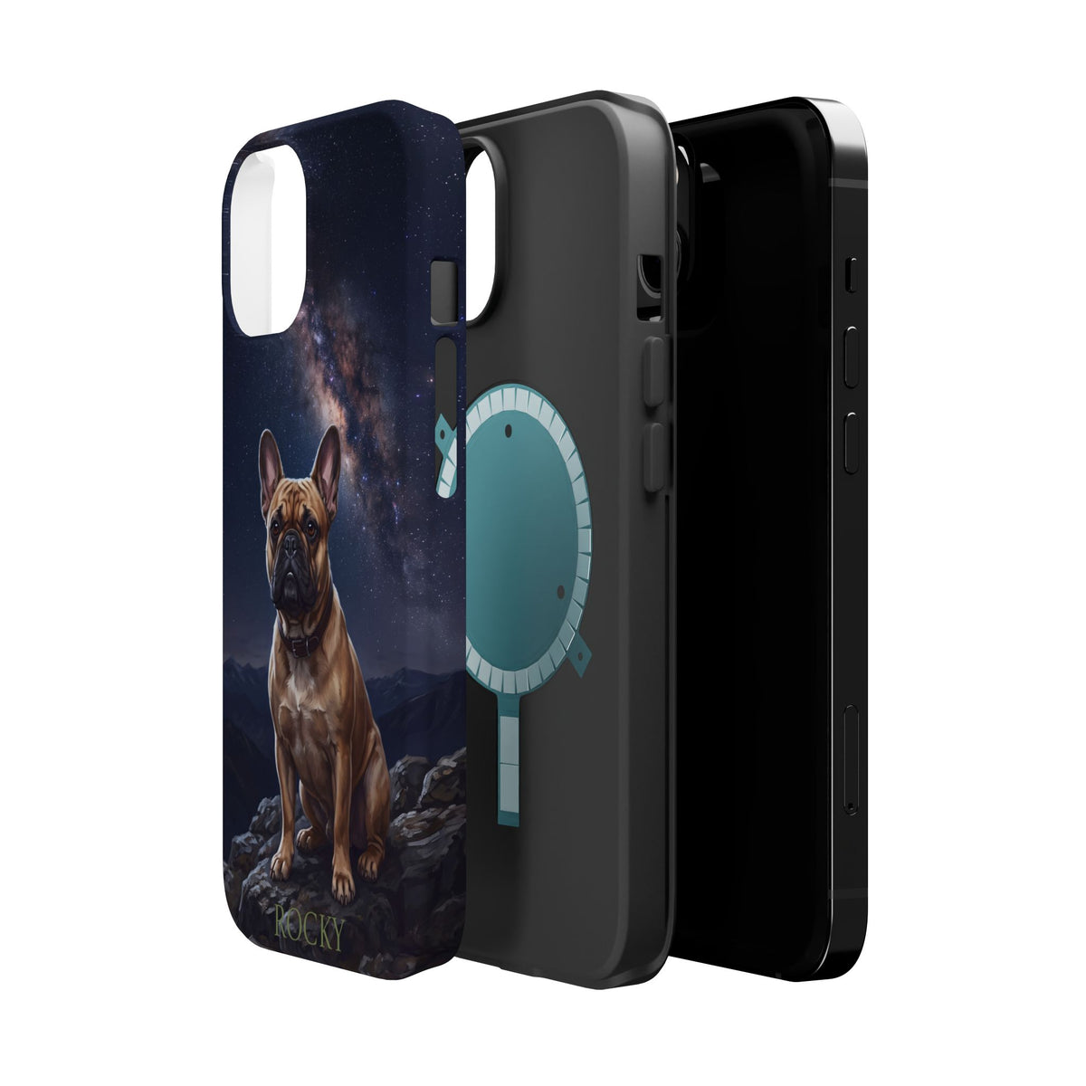 Personalized French Bulldog Starry Night Sky Phone Case — Wireless Charging Cover