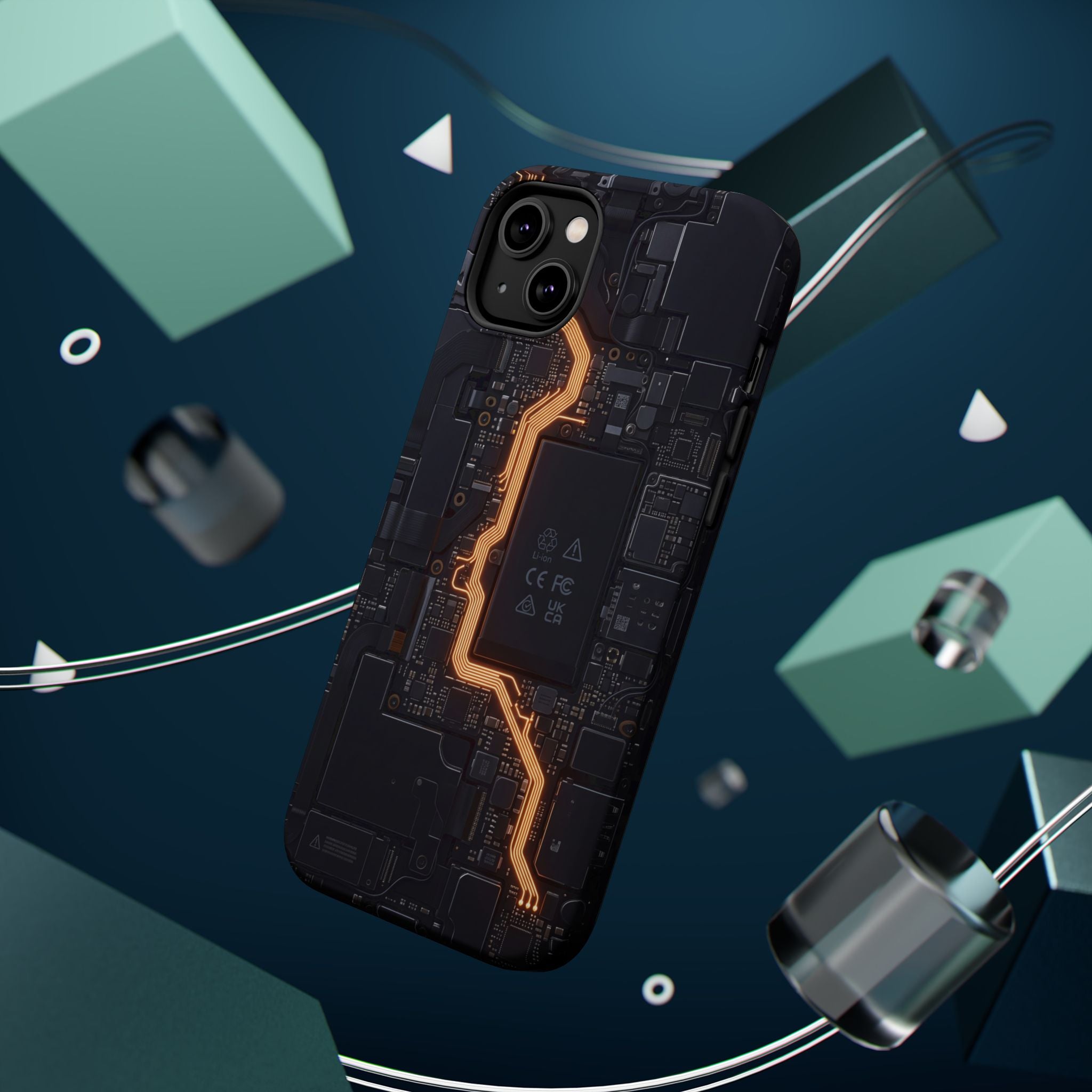 Electrician Circuit Bolt Phone Case — Impact-Resistant Wireless Charging Cover