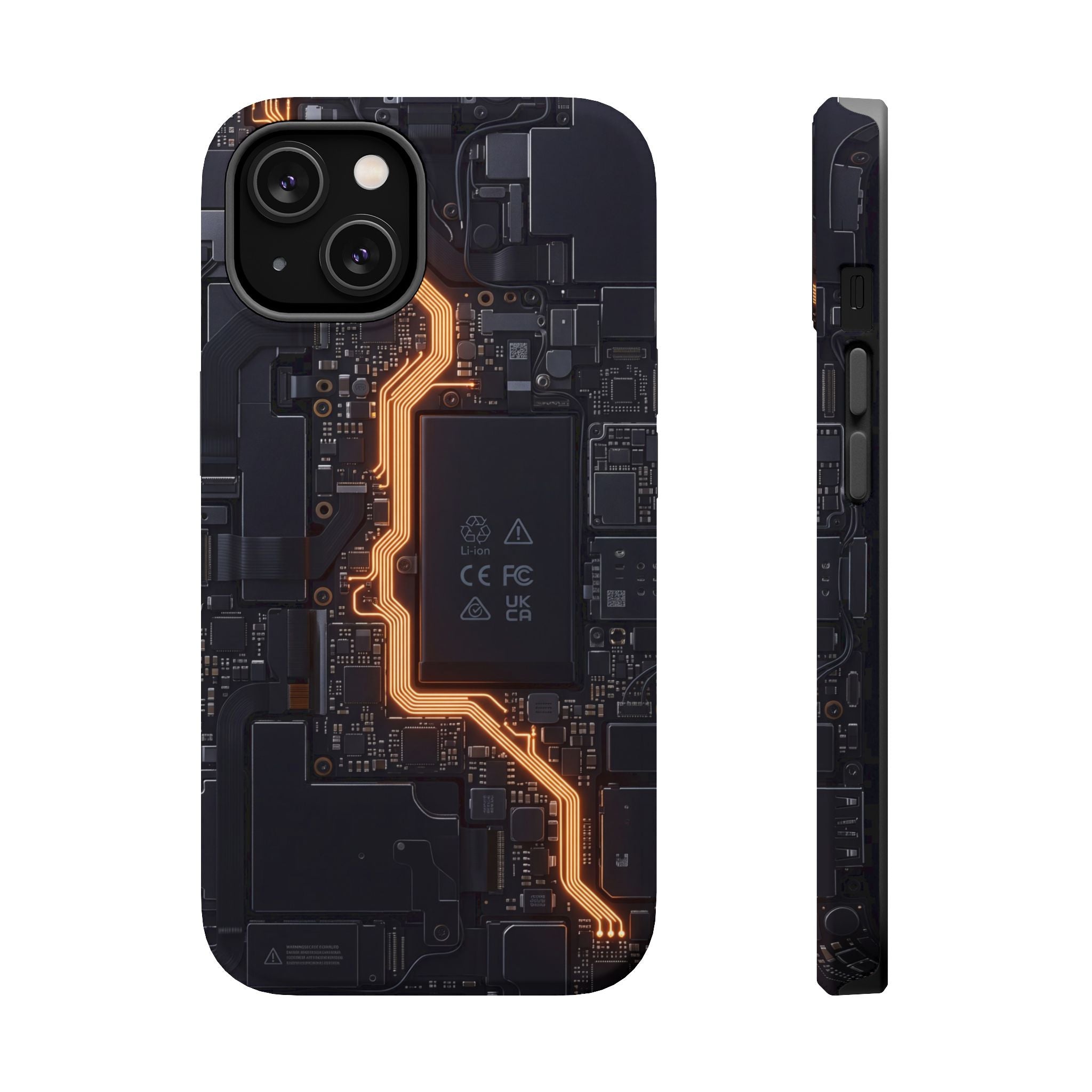 Electrician Circuit Bolt Phone Case — Impact-Resistant Wireless Charging Cover