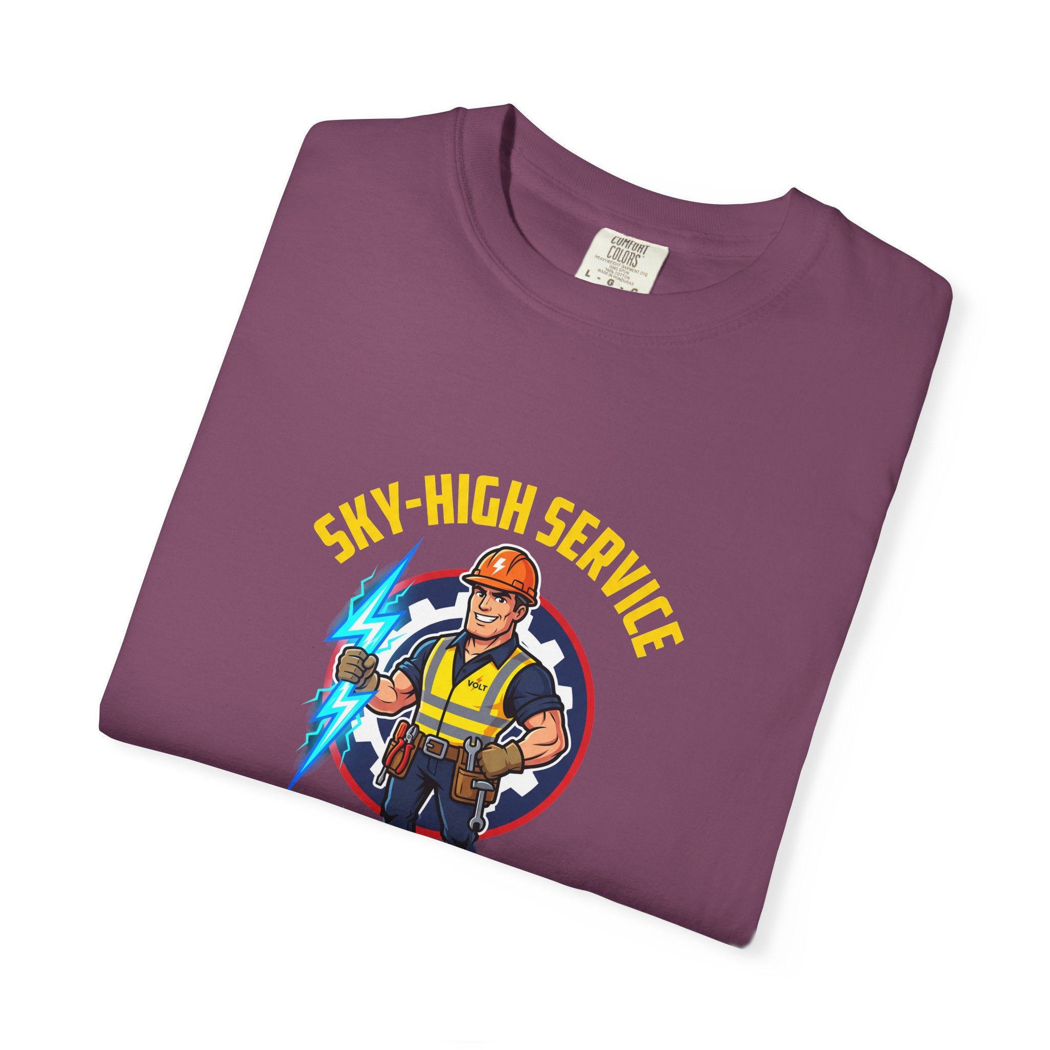 Sky-High Service Grounded Results Electrician T-Shirt