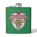 Flask — "Residential Electrician: Homes Powered by Me" (Shield Badge) 6oz Stainless Steel Hip Flask