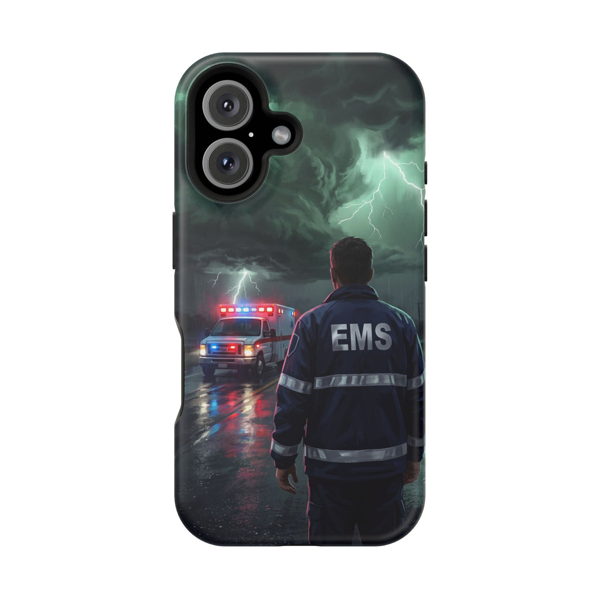 EMS Green Storm City Phone Case — Magnetic Wireless Charging Cover