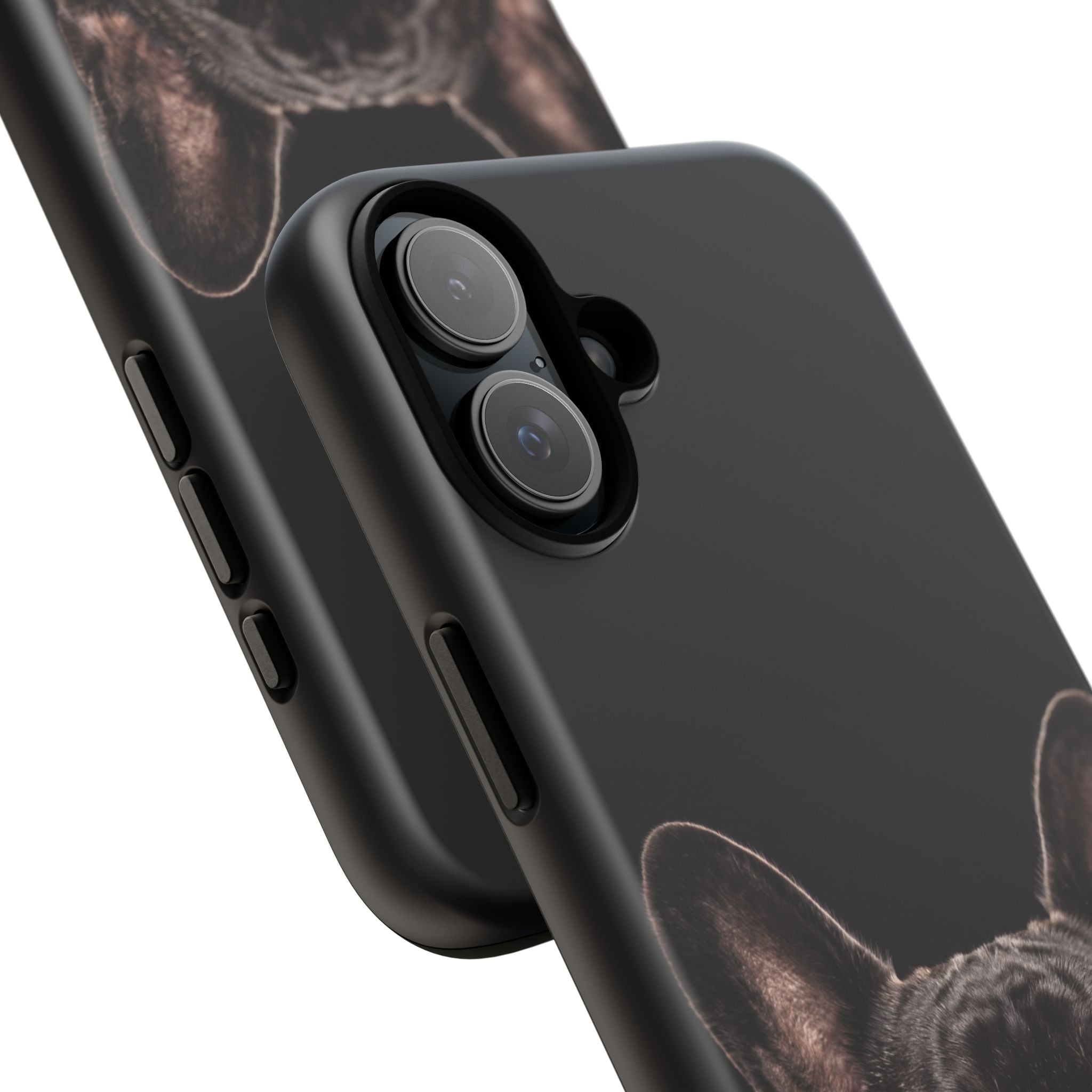 Front-Facing French Bulldog Phone Case | Dramatic Black Studio Portrait | Samsung & iPhone