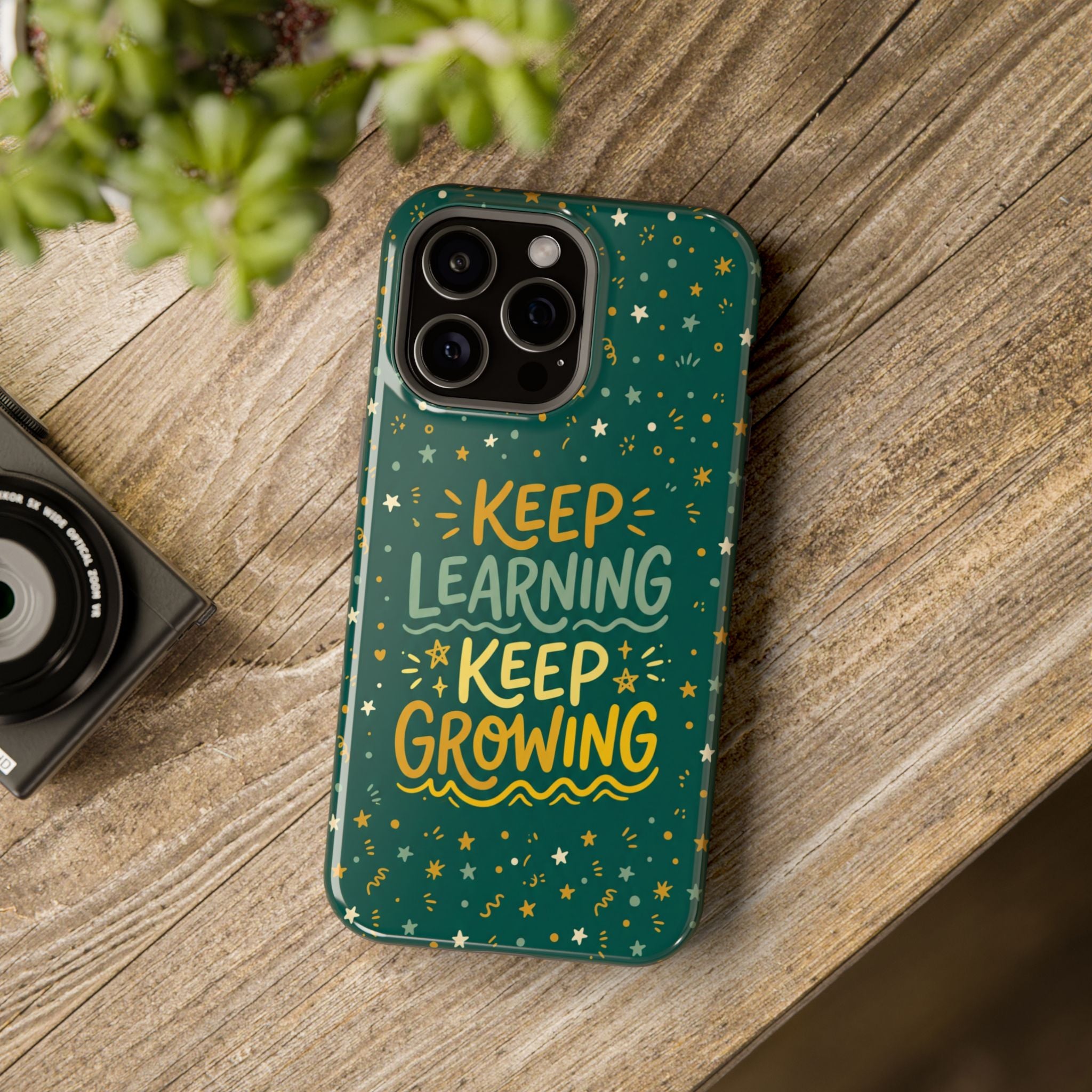Keep Learning Keep Growing Teacher Phone Case — Wireless Charging Cover
