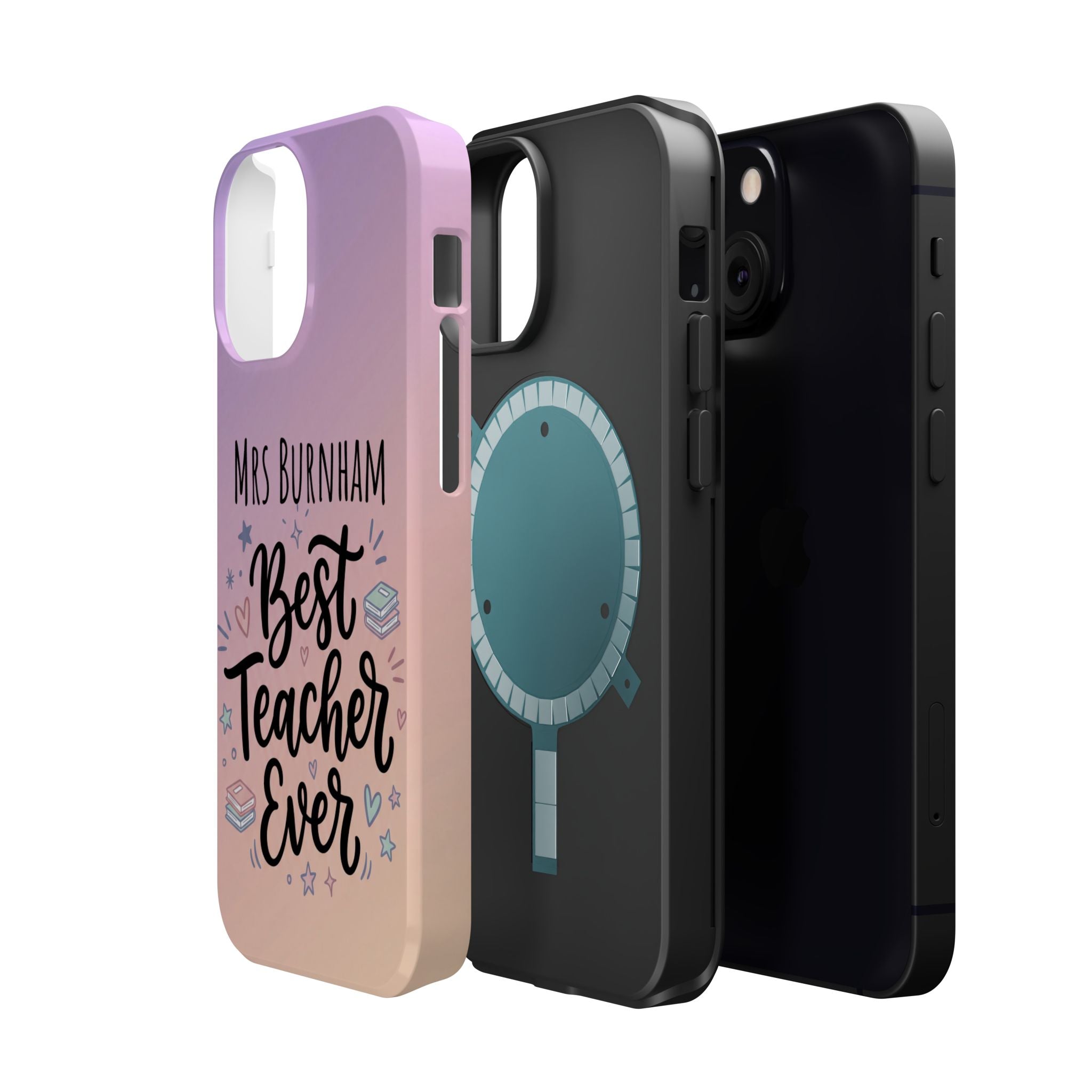 Best Teacher Ever Personalized Phone Case — Wireless Charging Cover