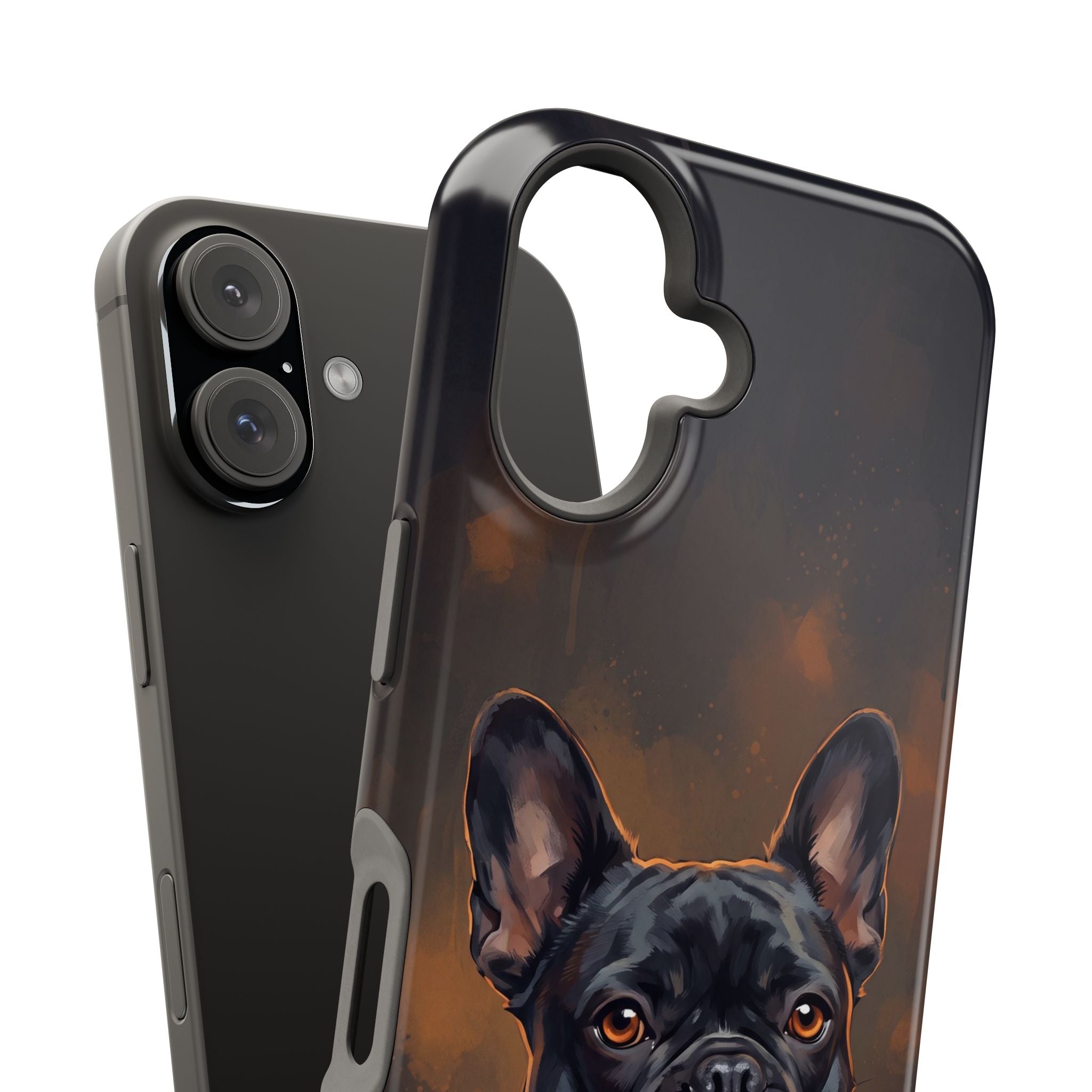French Bulldog Portrait Phone Case — Impact-Resistant Wireless Charging Cover