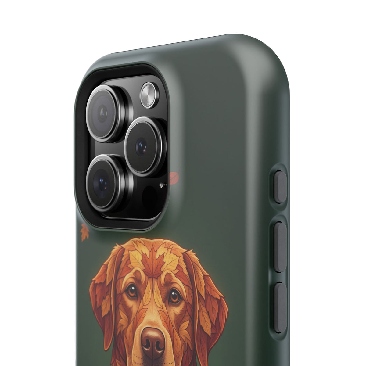 Autumn Leaves Labrador Phone Case — Tough Magnetic Case with Wireless Charging