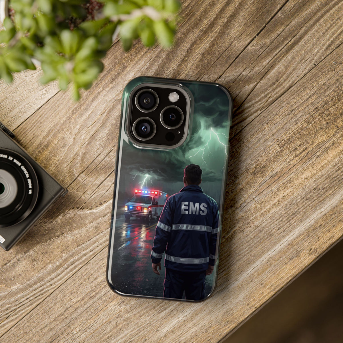 EMS Green Storm City Phone Case — Magnetic Wireless Charging Cover