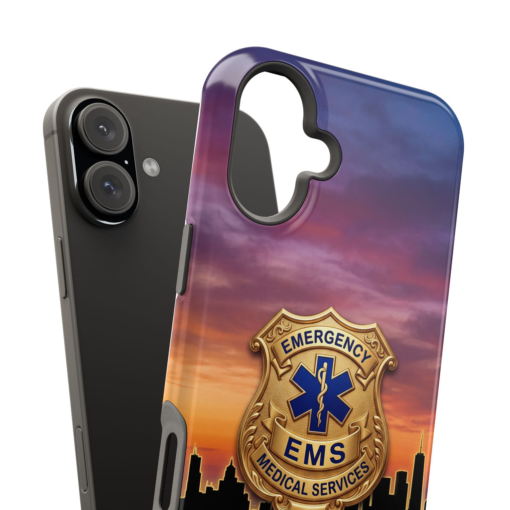 EMS Badge Sunset Skyline Phone Case — Magnetic Wireless Charging Cover