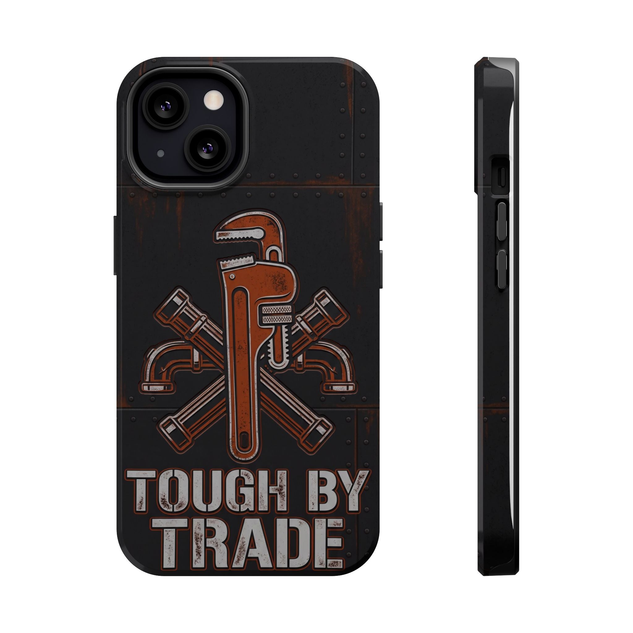 Tough By Trade Phone Case — Crossed Wrenches Wireless Charging Cover