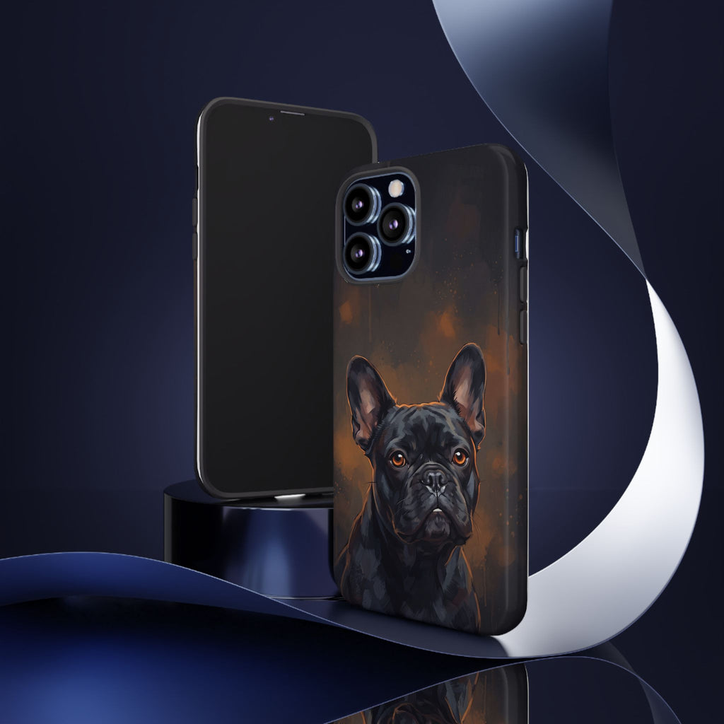 Moody French Bulldog Portrait Phone Case | Dramatic Studio Photography Style | iPhone & Samsung
