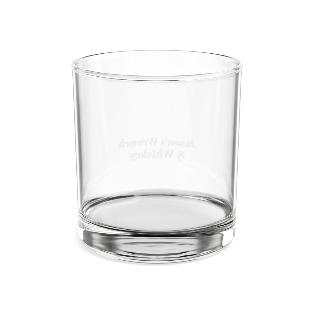 Personalized Wrench & Whiskey Glass 10.5oz — Engraved Plumber Gift Rocks Tumbler