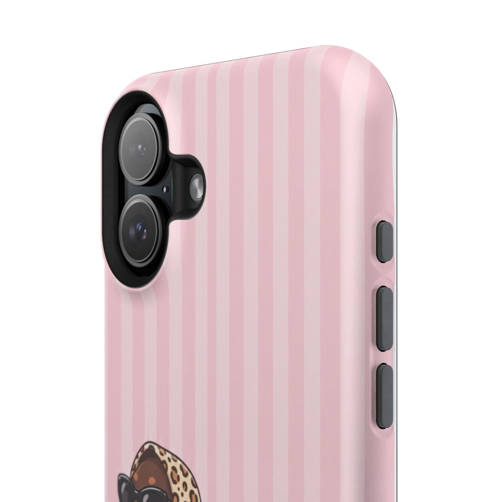 Preppy Dachshund Phone Case — Impact-Resistant Wireless Charging Cover