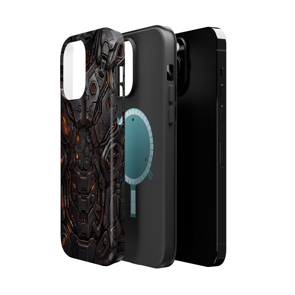 Mech Armor Phone Case — Industrial Circuit Wireless Charging Cover