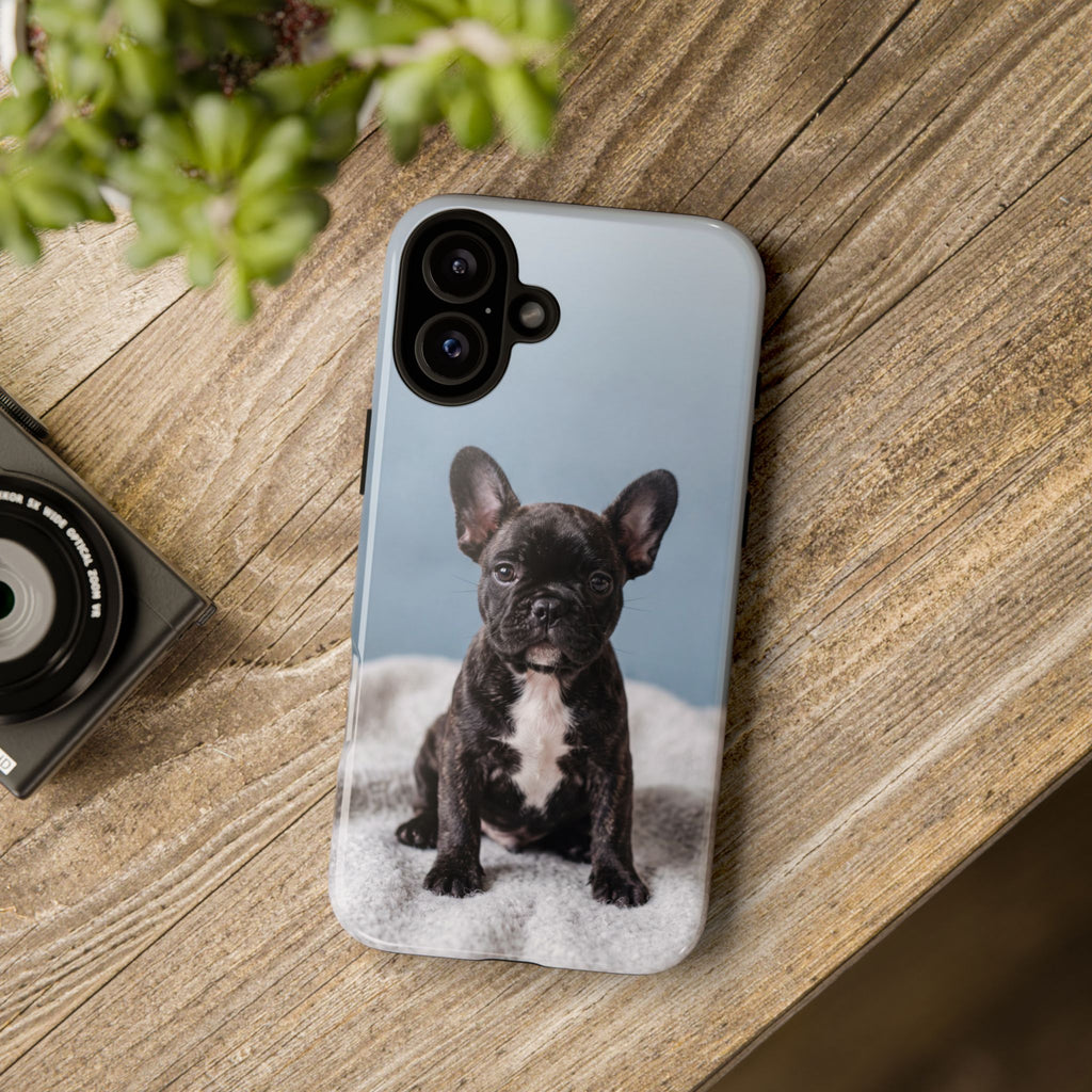 French Bulldog Puppy Phone Case | Adorable Brindle Frenchie Portrait | Samsung & iPhone