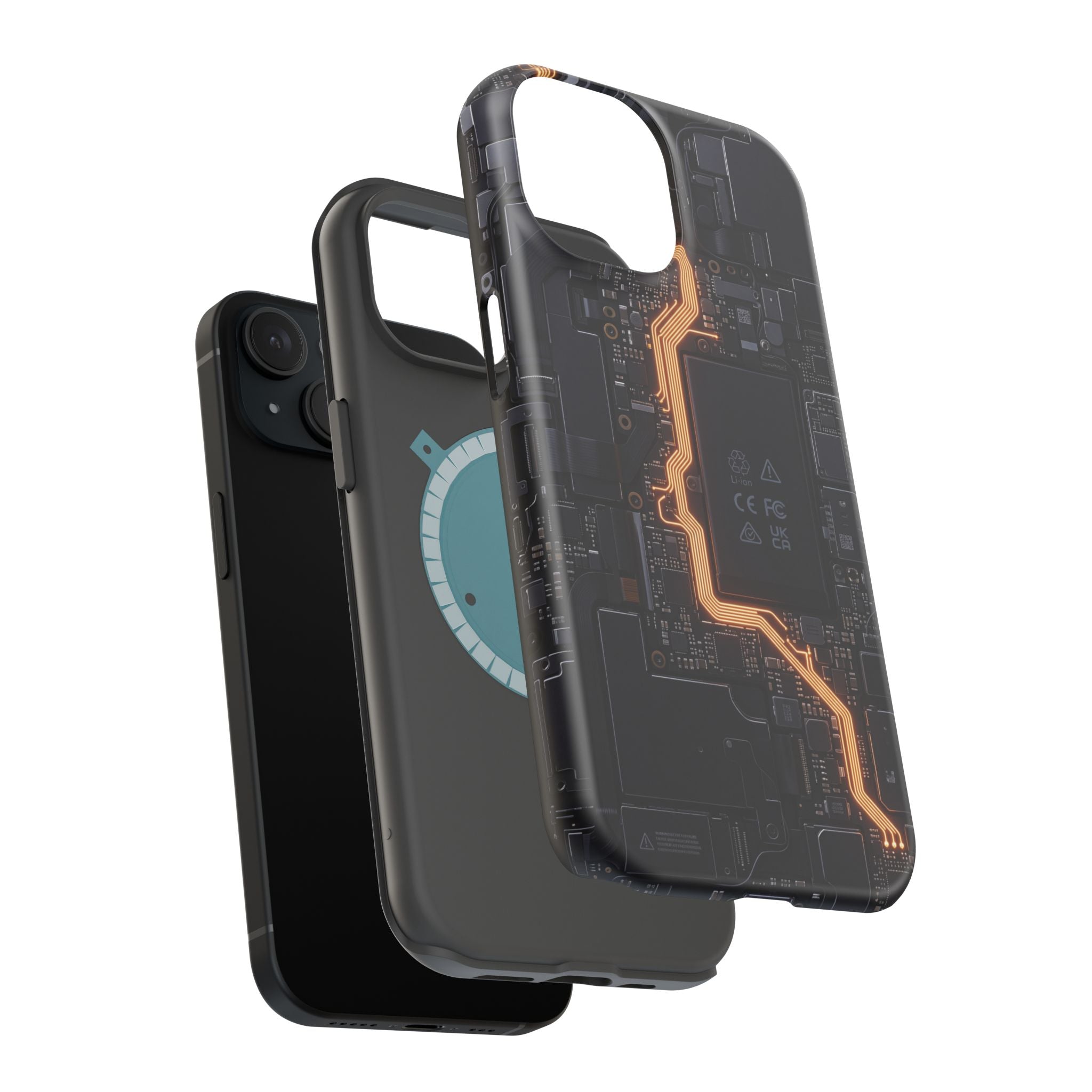 Electrician Circuit Bolt Phone Case — Impact-Resistant Wireless Charging Cover
