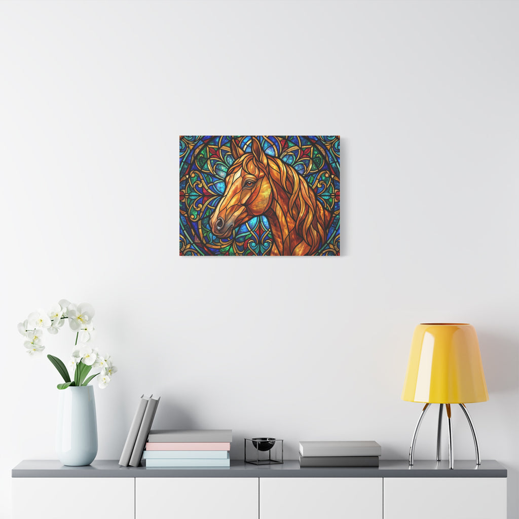 Horse Canvas | Stained Glass Horse Wall Art