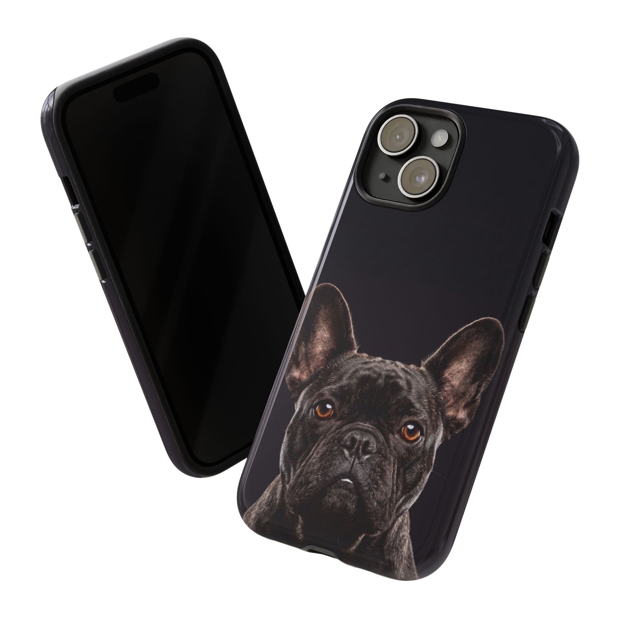 Front-Facing French Bulldog Phone Case | Dramatic Black Studio Portrait | Samsung & iPhone