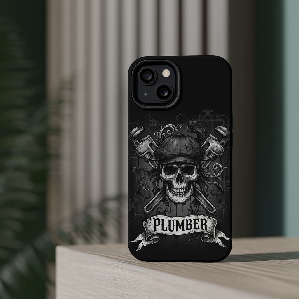 Skull & Wrenches Plumber Phone Case — Wireless Charging Cover