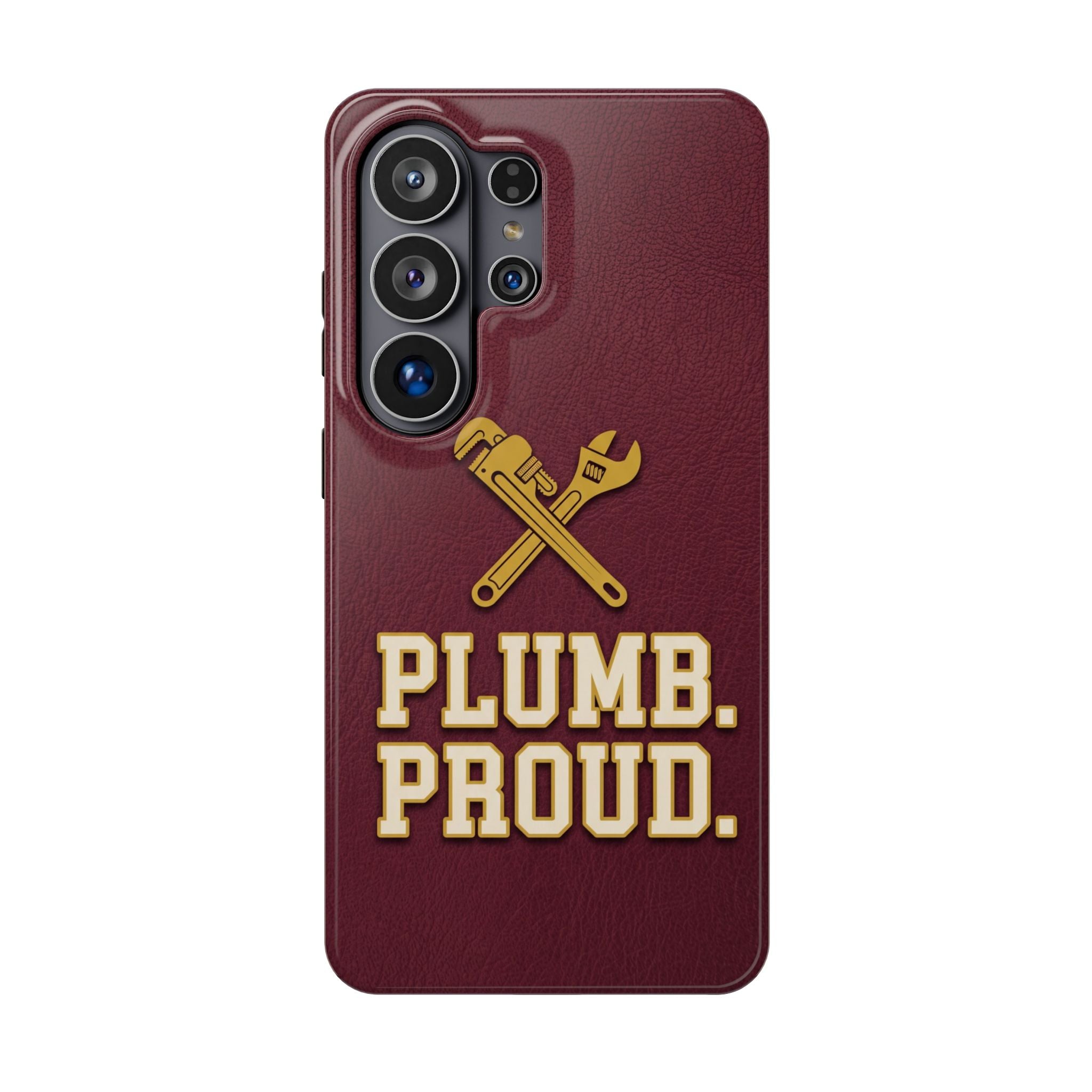 Plumb. Proud. Phone Case — Crossed Wrenches Wireless Charging Cover