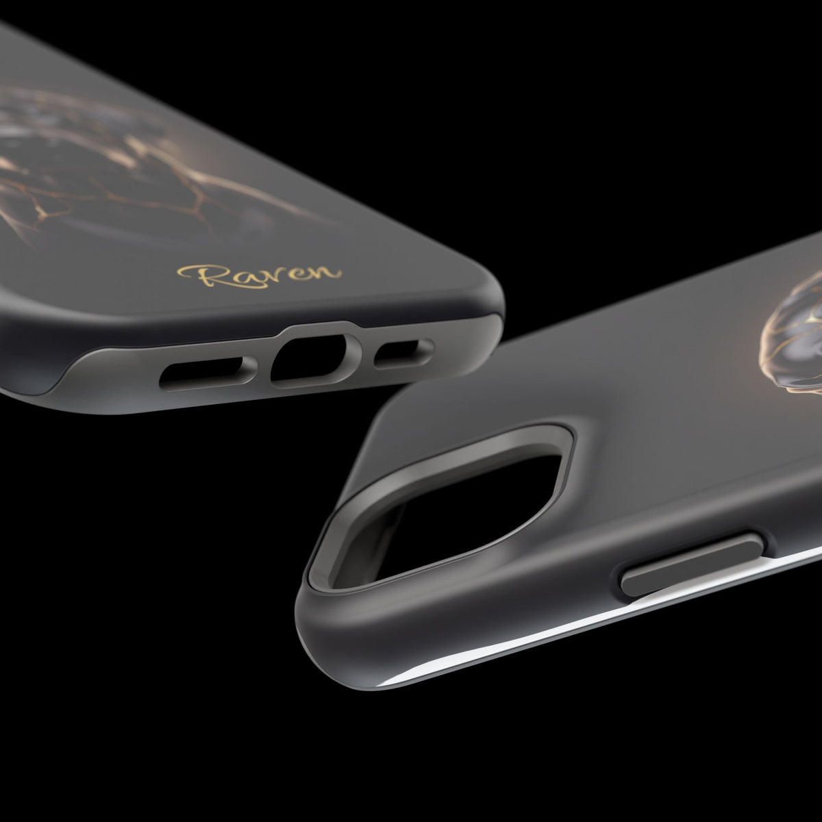 Personalized Obsidian Kintsugi Labrador Phone Case — Tough Magnetic Case with Wireless Charging