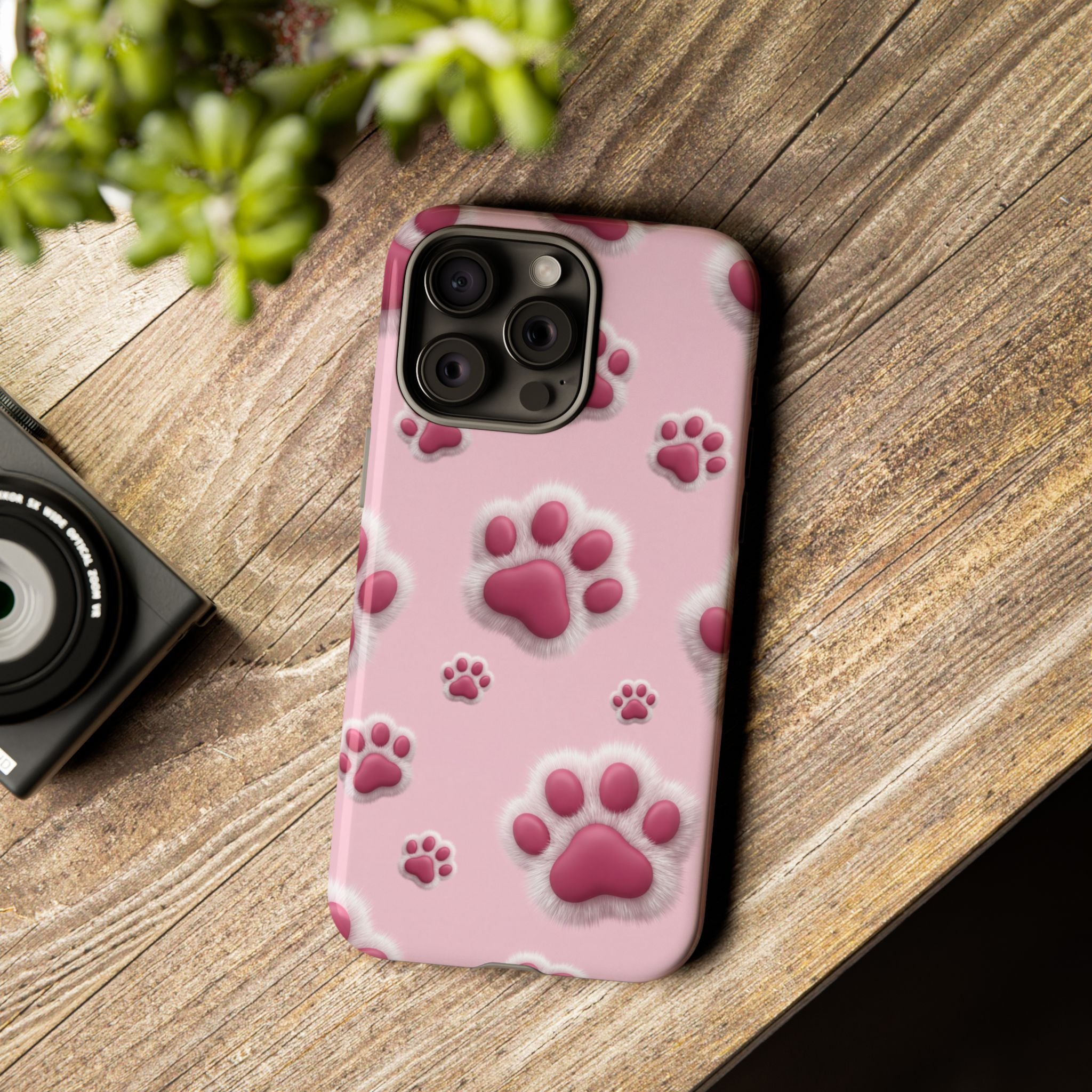 iphone & Samsung - Pink Paws Tough Phone Case — Cute Protective iPhone Cover