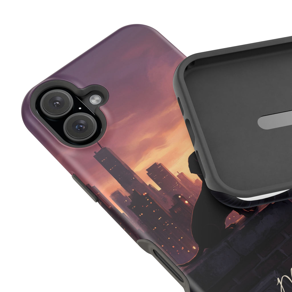 Personalized Dachshund City Skyline Phone Case — Wireless Charging Cover