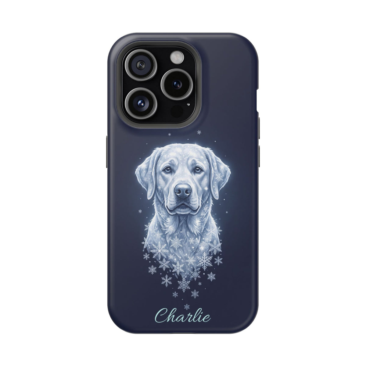Personalized Winter Snowflake Labrador Phone Case — Tough Magnetic Case with Wireless Charging