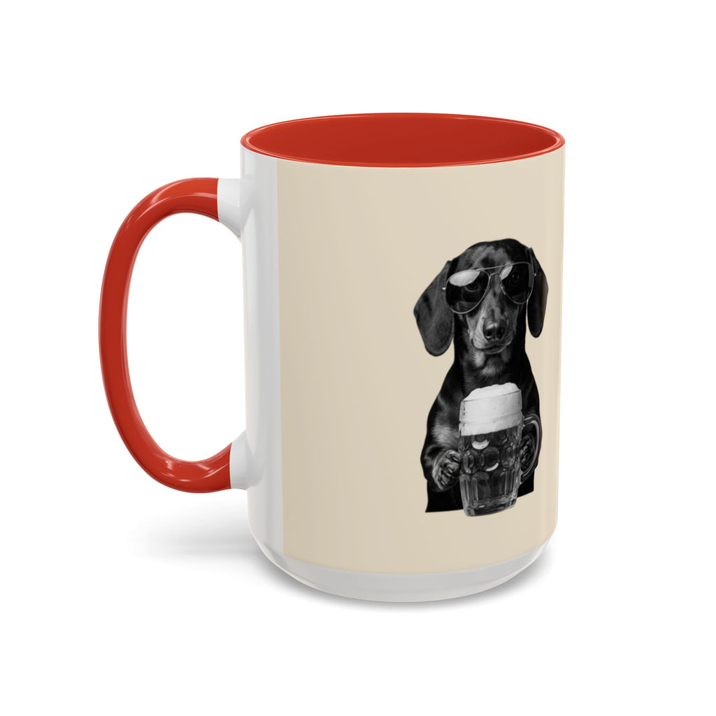 Personalized Dachshund Mug | Custom Name Coffee Mug | Funny Sausage Dog Gift | Beer Lover Dog Mug