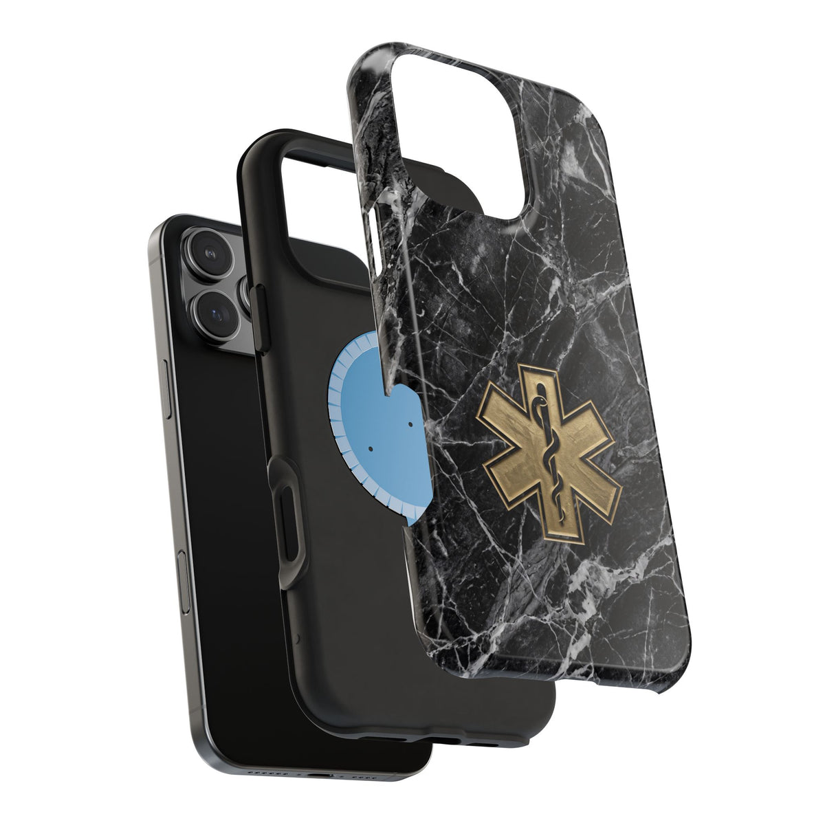 Paramedic/EMT Marble Phone Case — Magnetic Wireless Charging Cover