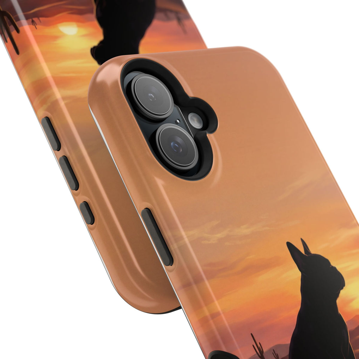 Personalized French Bulldog Desert Sunset Phone Case — Wireless Charging Cover