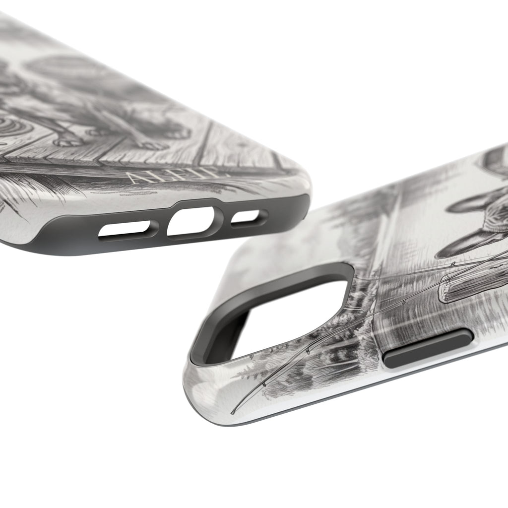 Personalized French Bulldog Lakeside Dock Phone Case — Wireless Charging Cover
