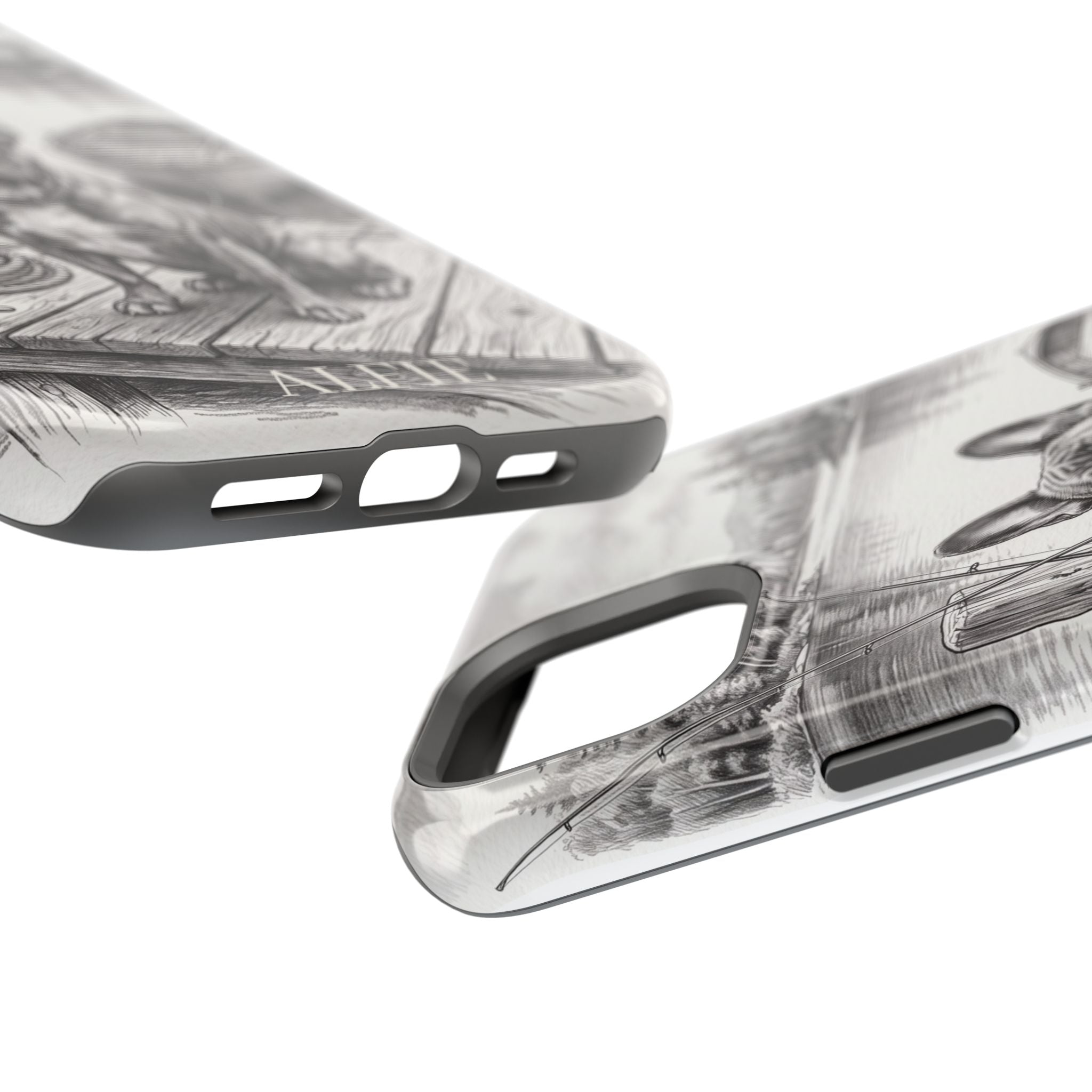 Personalized French Bulldog Lakeside Dock Phone Case — Wireless Charging Cover