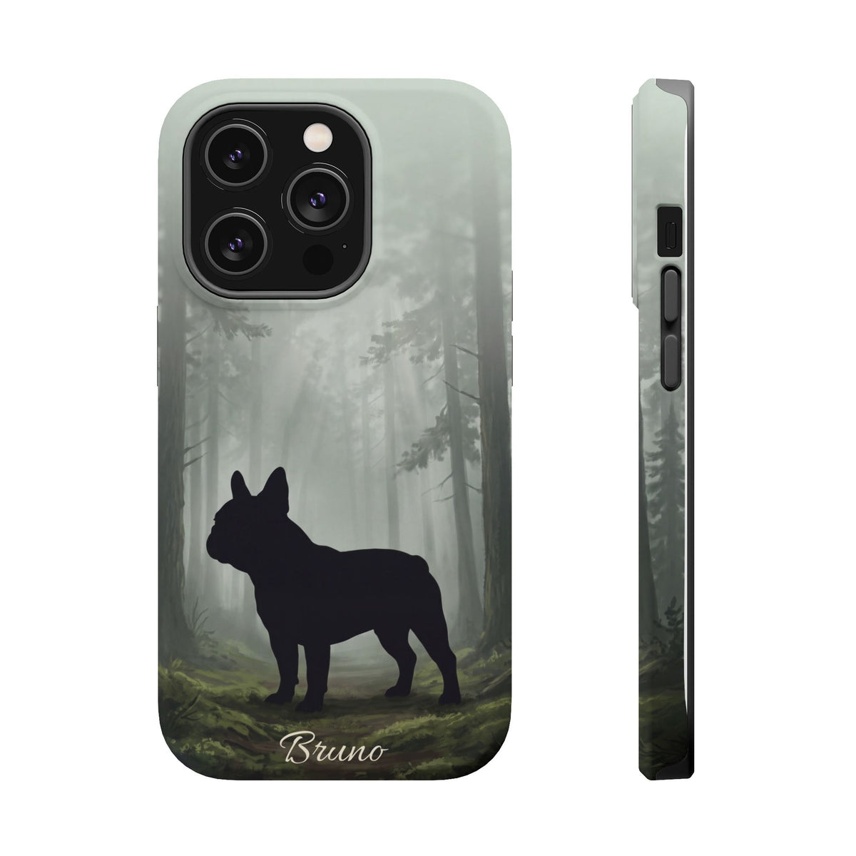 Personalized French Bulldog Misty Forest Phone Case — Wireless Charging Cover