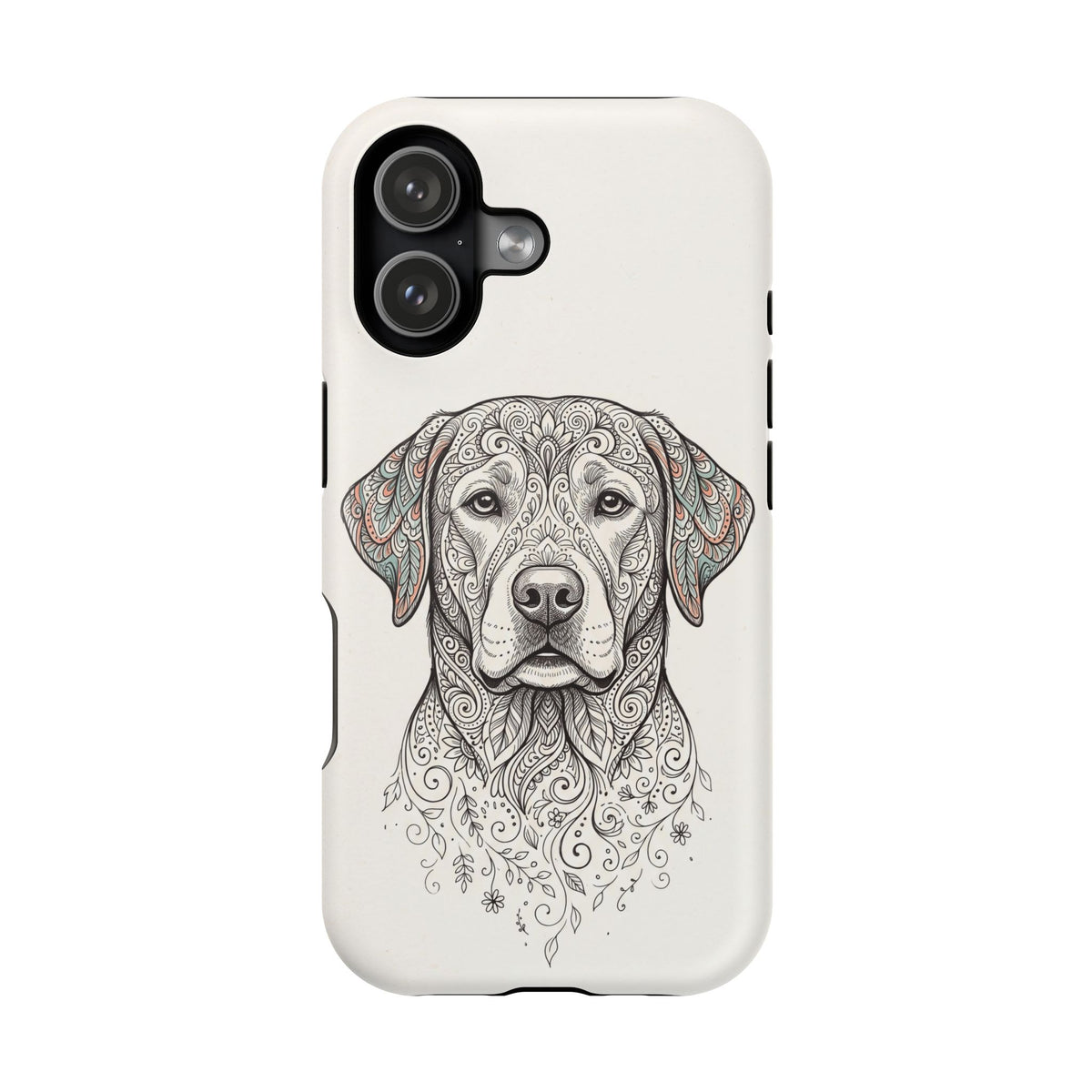Mandala Labrador Phone Case — Tough Magnetic Case with Wireless Charging