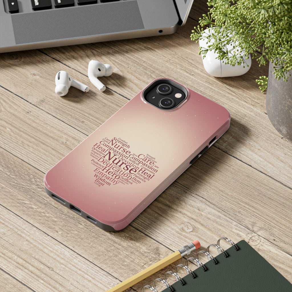 Nurse Heart Word Cloud Phone Case | iPhone & Samsung Galaxy series