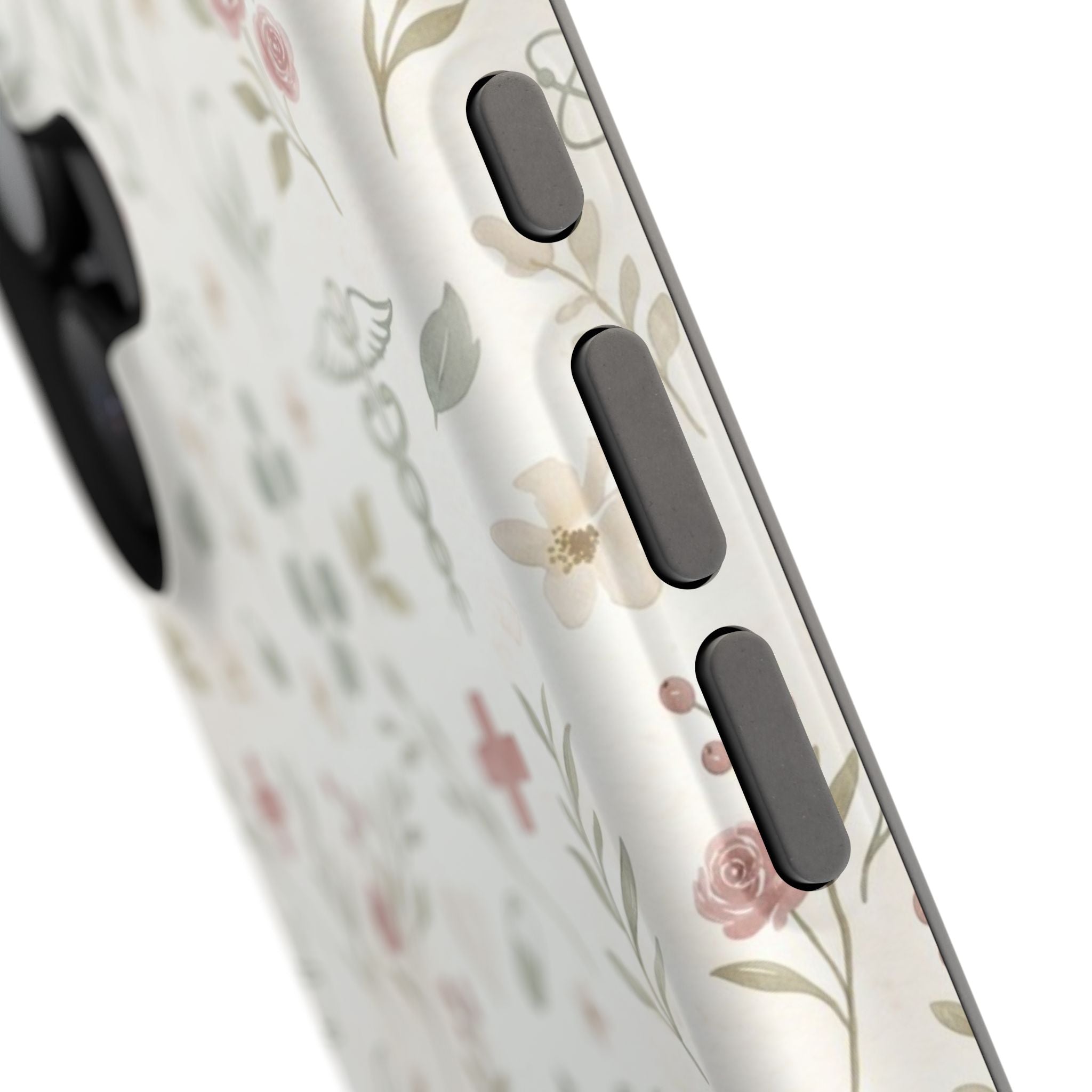 Floral Nurse Phone Case — Impact-Resistant Wireless Charging Cover